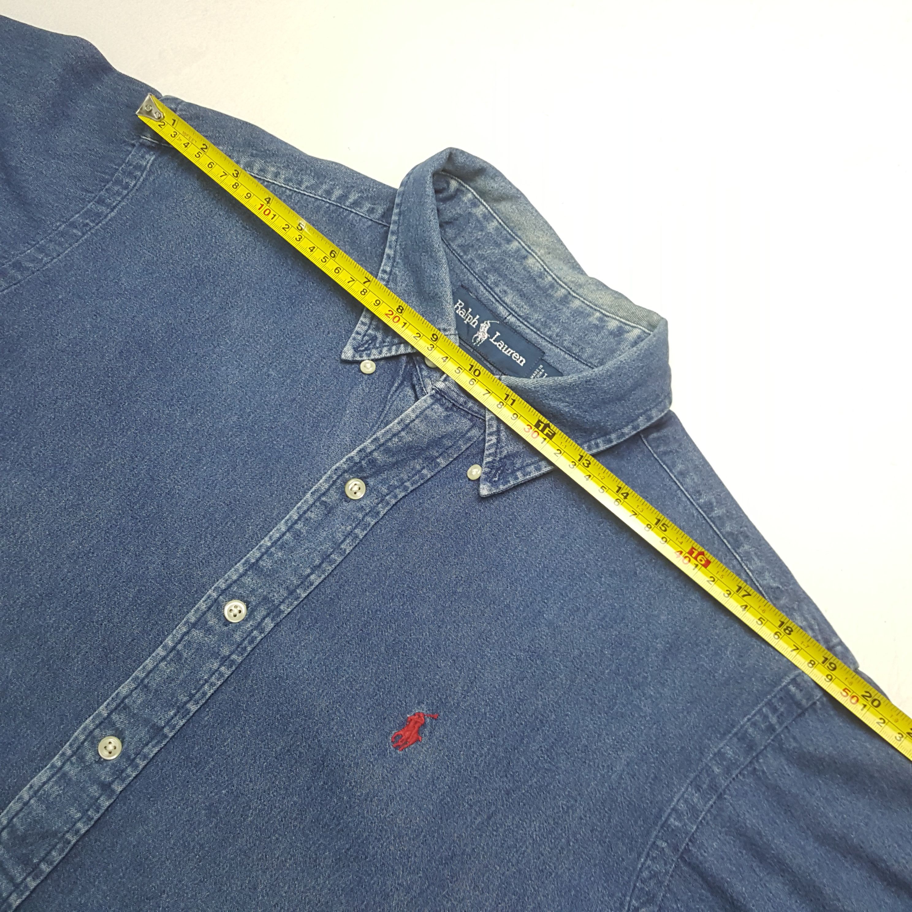 Polo Ralph Lauren Vintage POLO RALPH LAUREN Denim Button Up Shirt Size US L / EU 52-54 / 3 - 5 Thumbnail