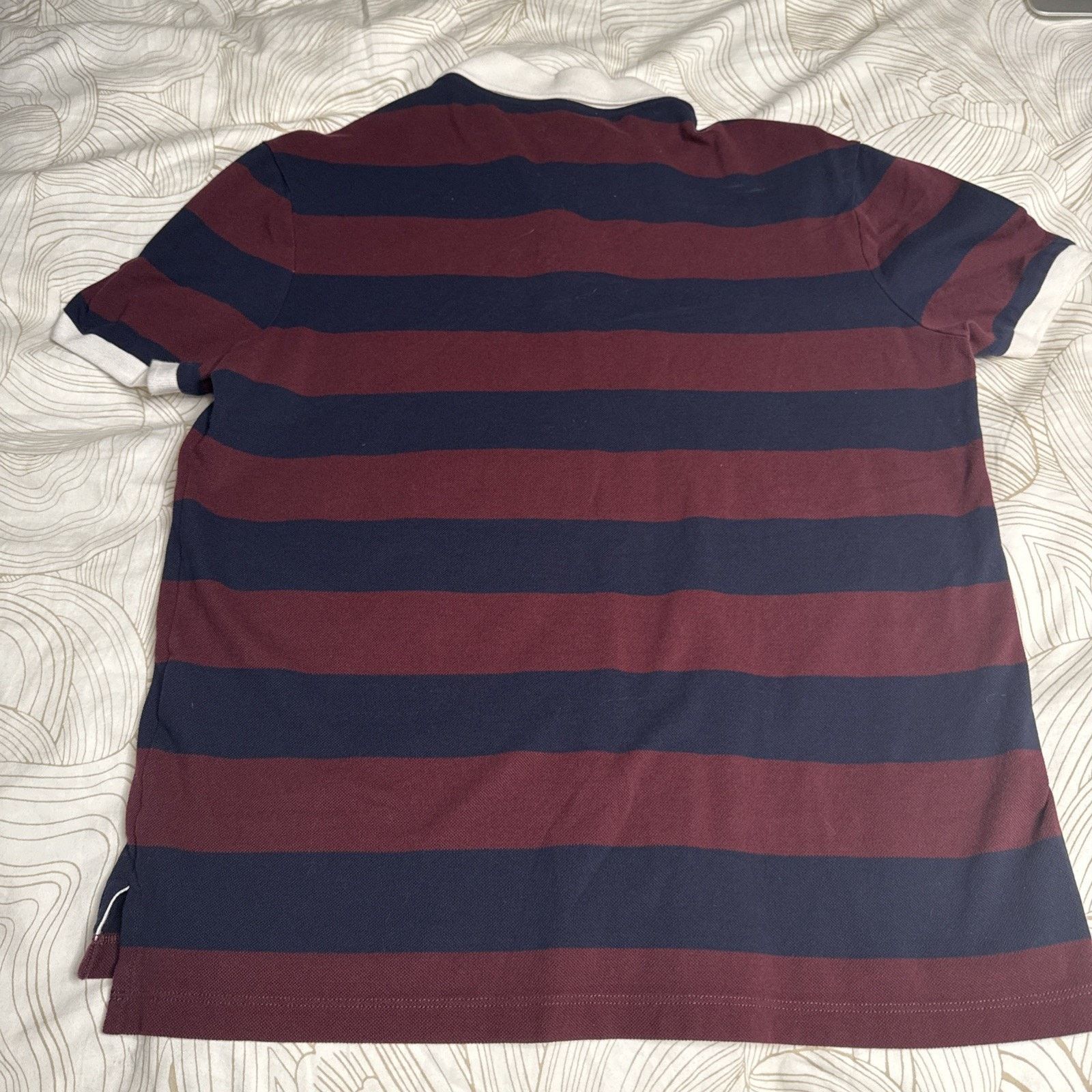 Gucci Gucci Men’s Striped Polo Shirt, Navy And Burgundy, Size XL Size US XL / EU 56 / 4 - 6 Thumbnail