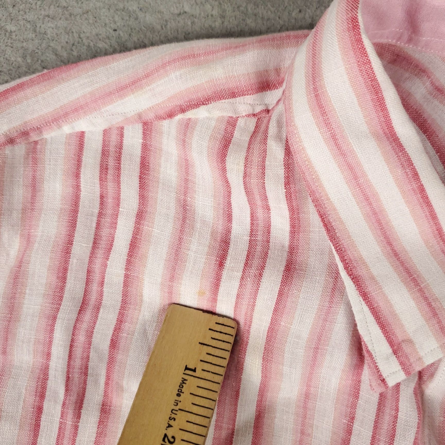 Tommy Bahama VINTAGE Tommy Bahama Shirt Mens Large Pink Striped Linen Long Sleeve Button-Up Casual Size US L / EU 52-54 / 3 - 3 Thumbnail