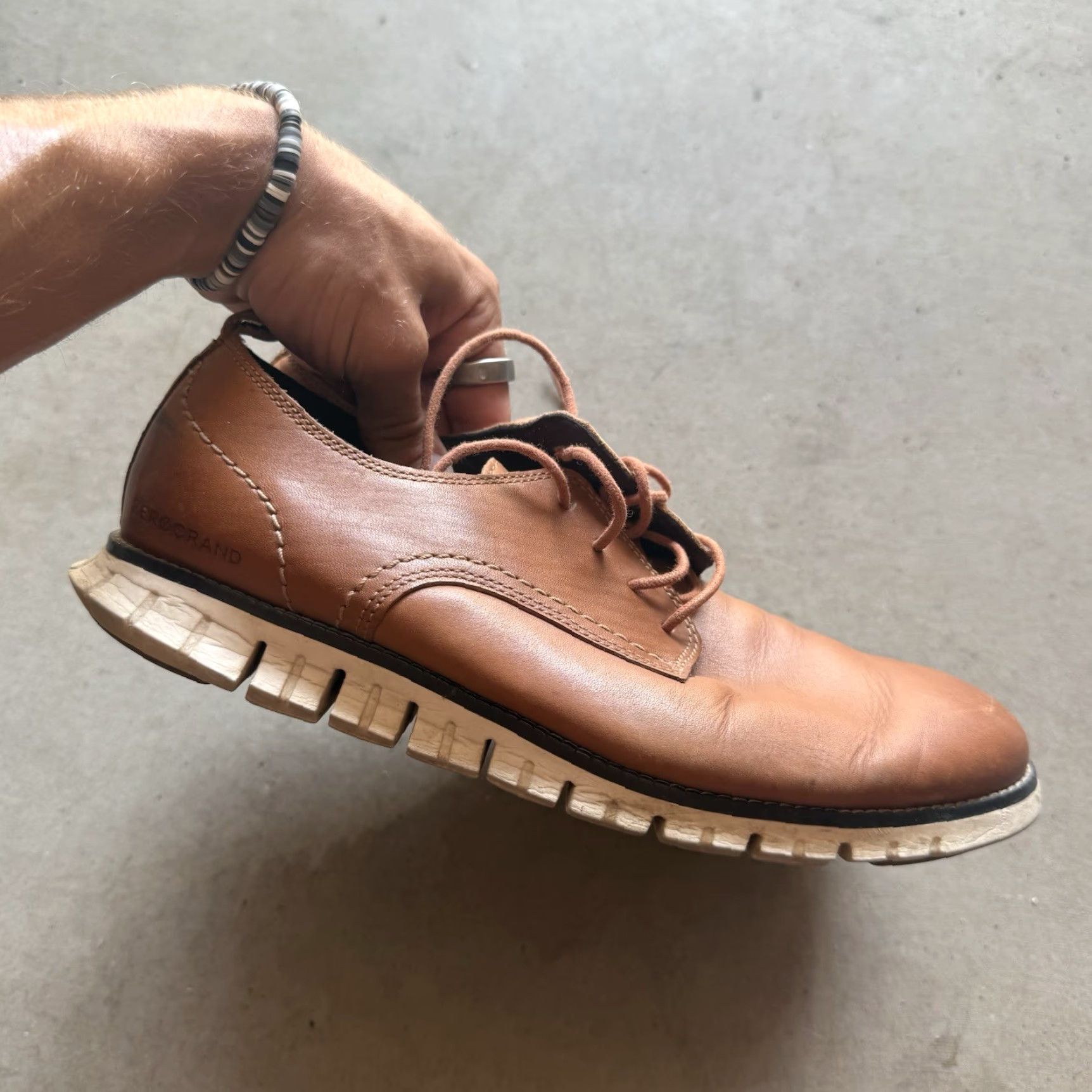Cole Haan Cole Haan Zerogrand Plain Toe Oxford Mens Size 9 British Tan Brown C35591 Size ONE SIZE - 2 Thumbnail