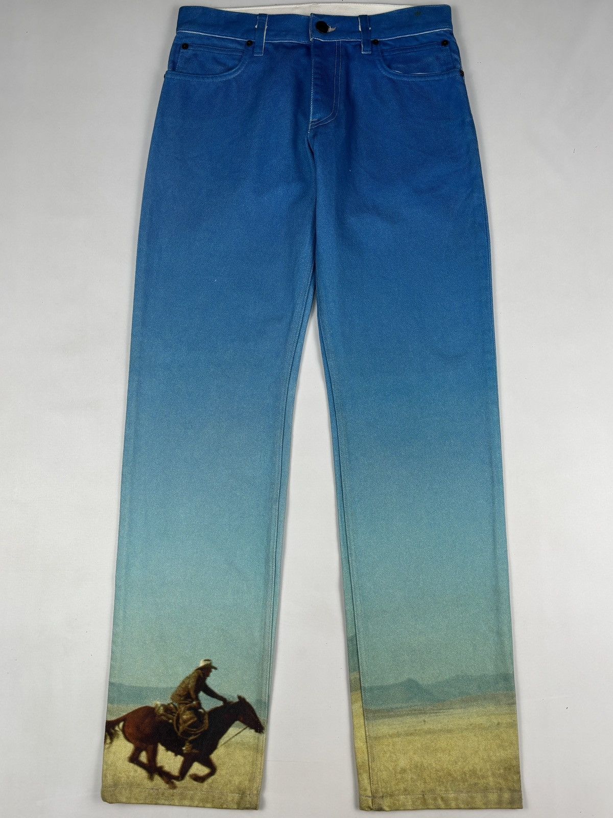 (Sample) Raf Simons S/S 2018 Cowboy Printed Denim Jeans