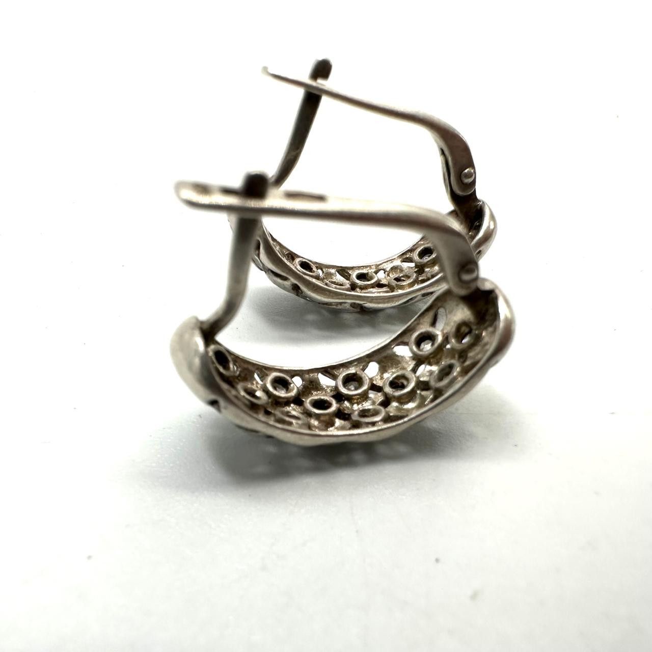 Sterling Silver Vintage 925 Sterling Silver Ukrainian Earrings Size ONE SIZE - 7 Thumbnail