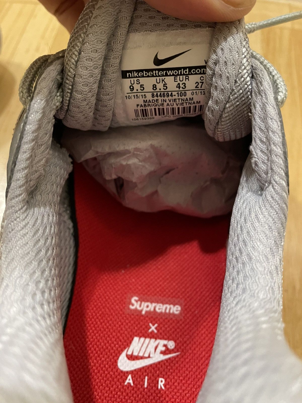 Nike × Supreme Supreme Nike Air Max 98 Snakeskin Sail/White 844694-100 9.5 Size US 9.5 / EU 42-43 - 7 Thumbnail