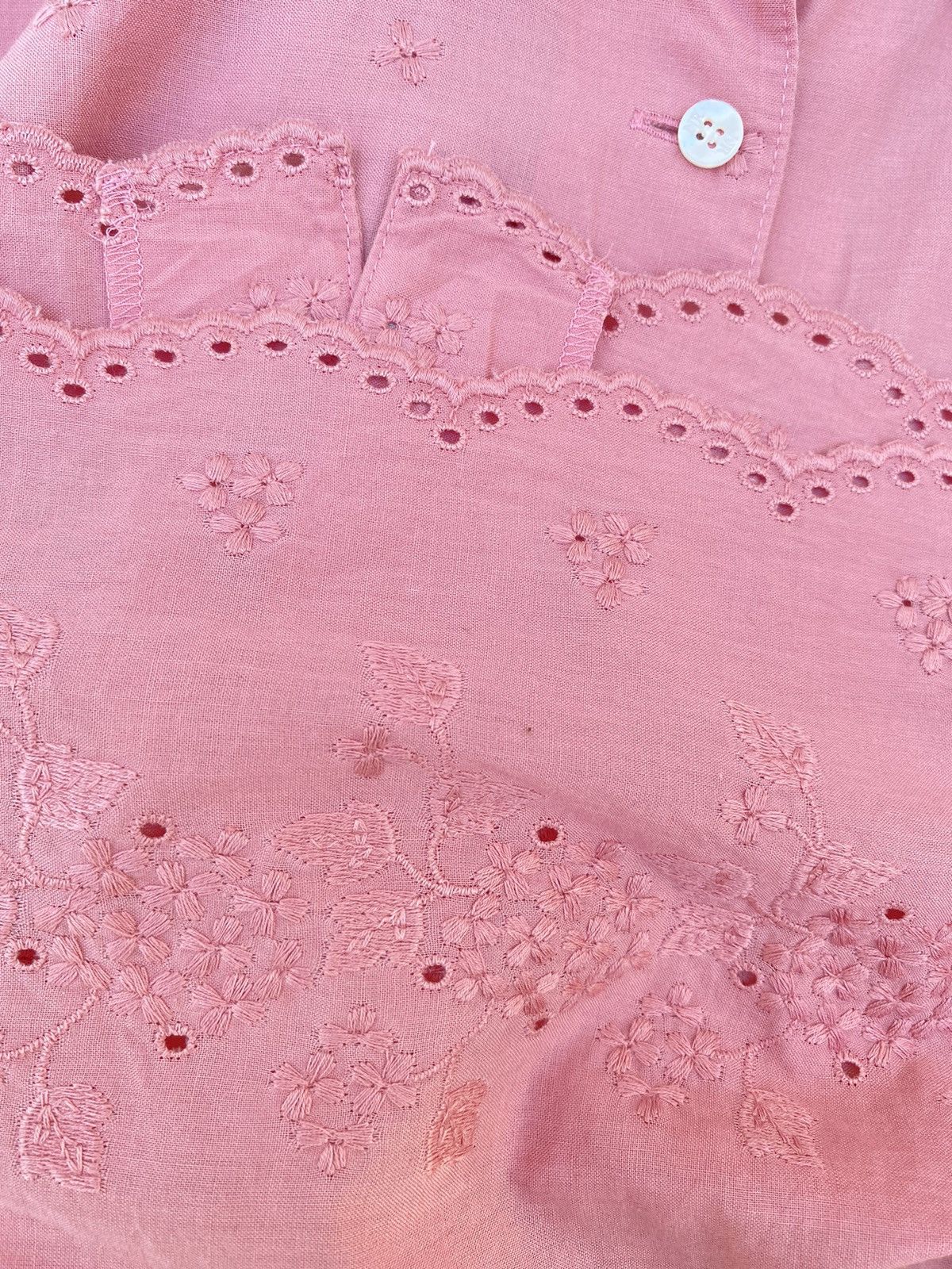 Nina Ricci Nina Ricci Pink Floral Short Sleeve Shirt Size ONE SIZE - 4 Thumbnail