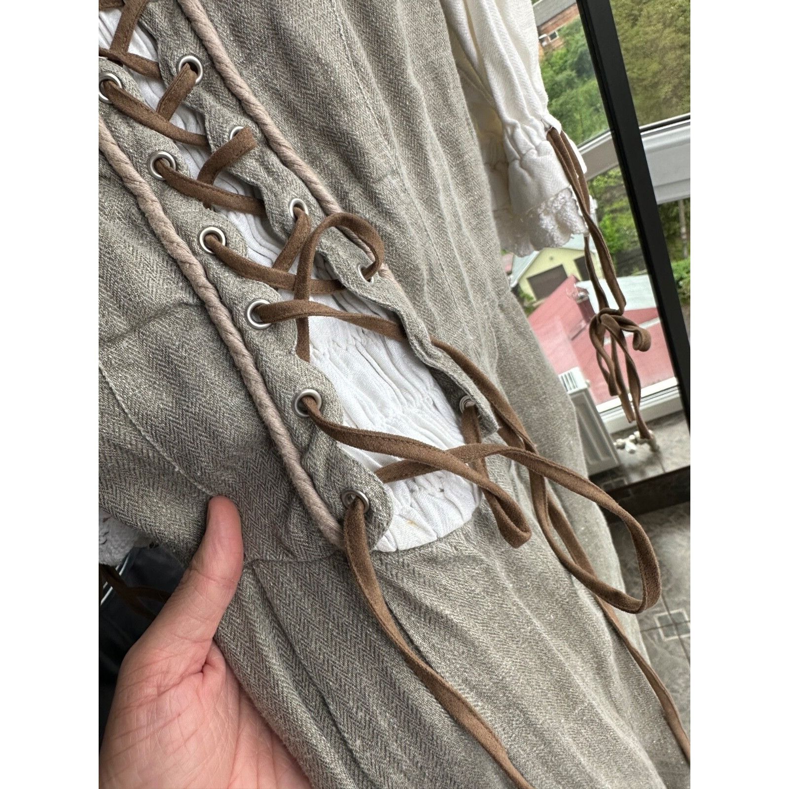 Vintage VTG Hammerschmid Bavarian Austria Style Linen Woman Folk Lon Size M / US 6-8 / IT 42-44 - 15 Thumbnail