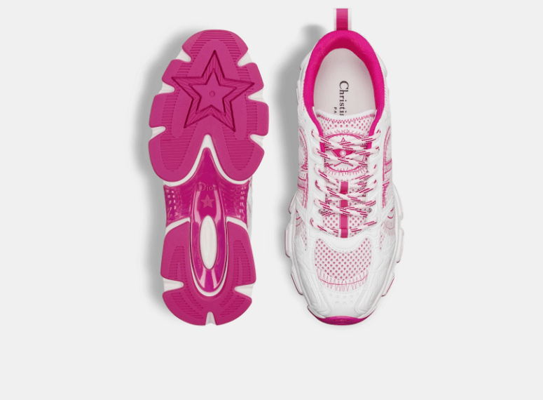Dior o1w1db11225 KCK414 Low-Top Sneakers in White/Fuchsia Size US 12 / IT 42 - 4 Thumbnail