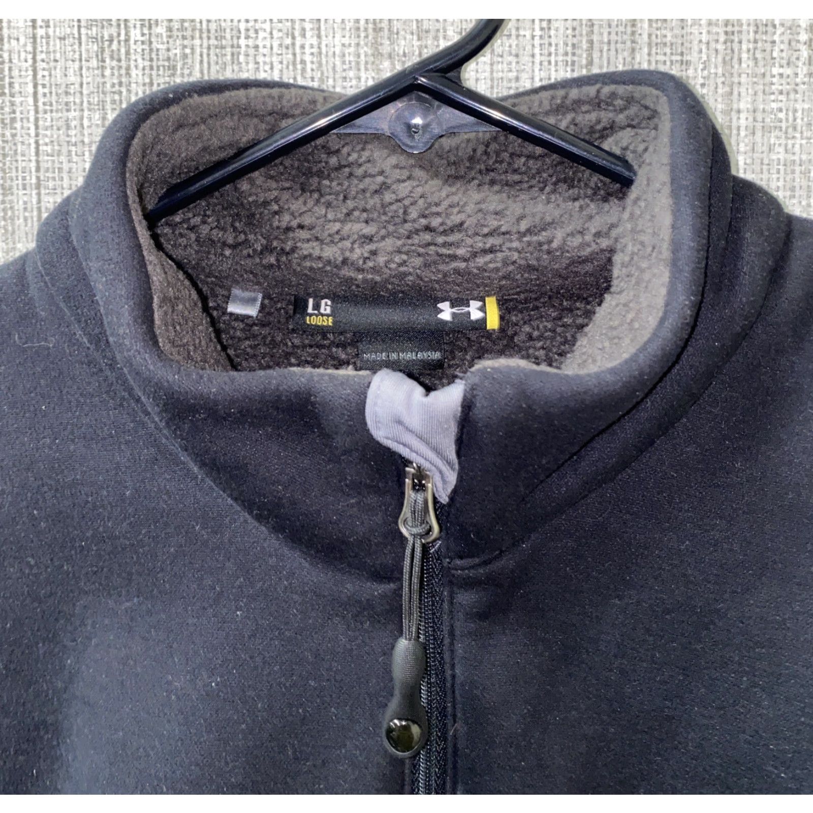 Under Armour Under Armour Jacket Women 1/2 Zip Black Fleece Lined Size L Regular Fall Winter Pullover 22 In Armpit Size L / US 10 / IT 46 - 2 Thumbnail