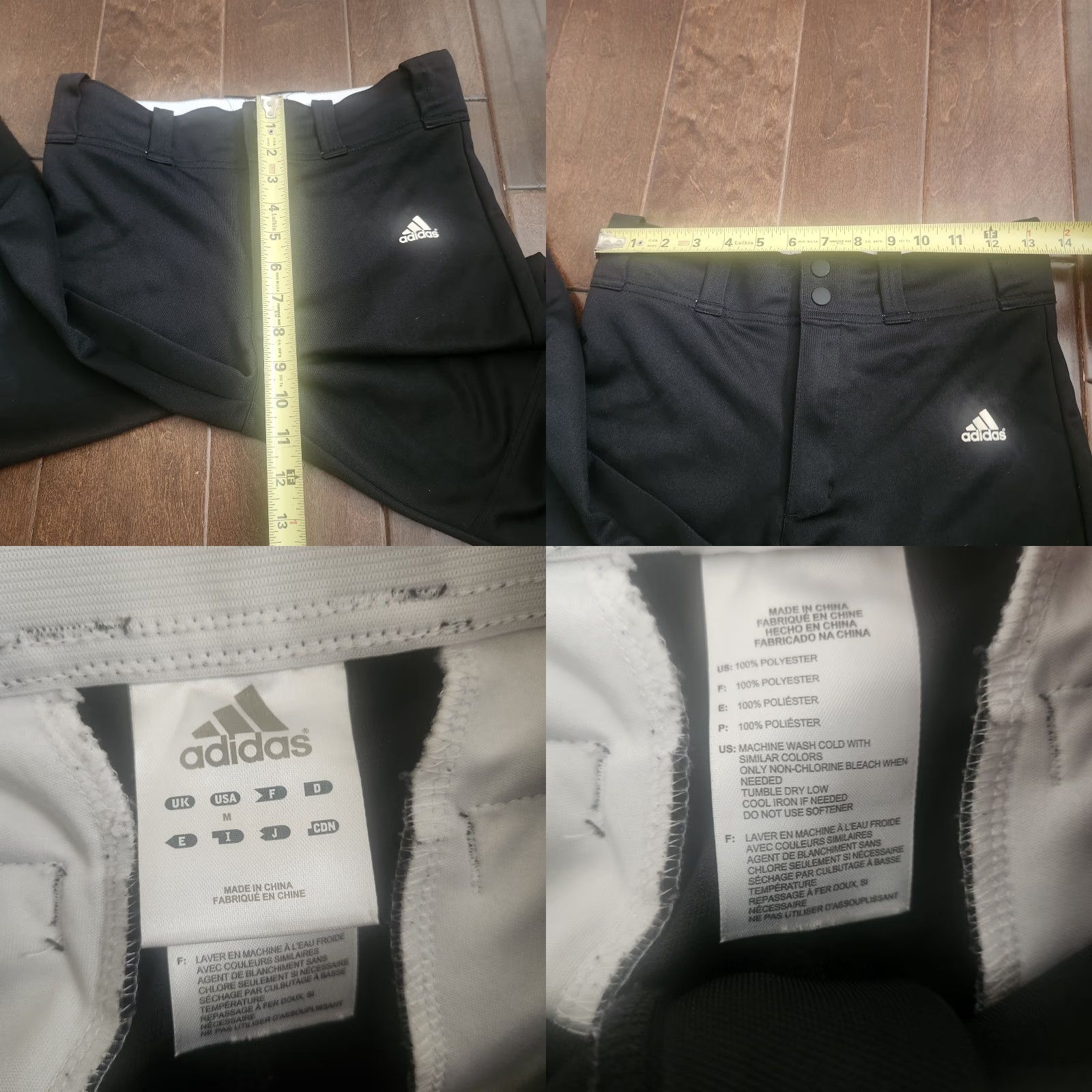 Adidas Adidas Climalite Mens Medium Black Athletic Training Pants Cropped Inseam Size US 31 - 9 Thumbnail