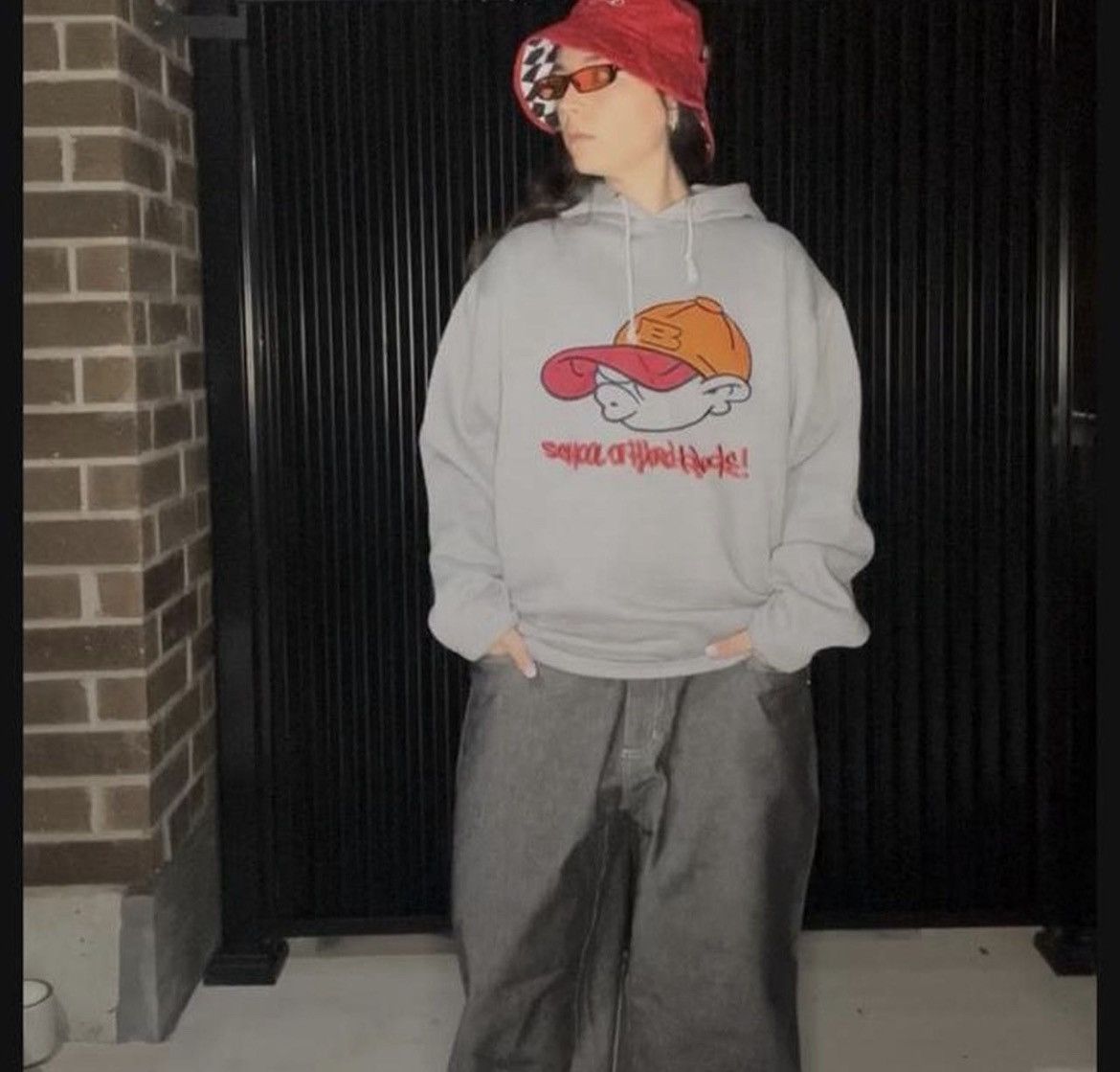 Vintage Y2K School of Hard Knocks Baggy Embroidered Hoodie XL Size US XL / EU 56 / 4 - 2 Thumbnail