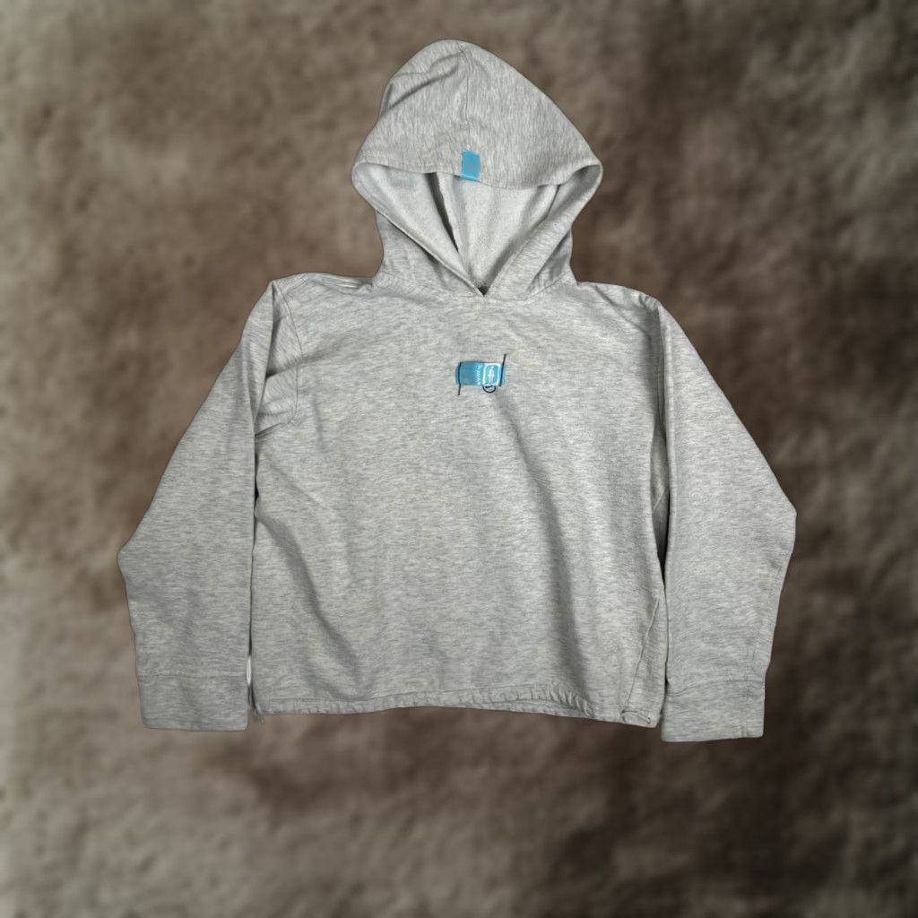 Nike VINTAGE Nike Women's Pullover Hoodie L Gray Fighter 90s Logo Hooded Oversized Regular Winter Spring Fall Gym & Training Women Size L / US 10 / IT 46 - 1 Thumbnail