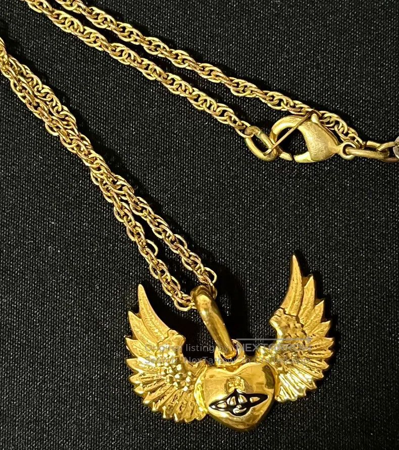 Vivienne Westwood vivienne westwood Rare second-hand gold angel wing heart n Size ONE SIZE - 1 Thumbnail