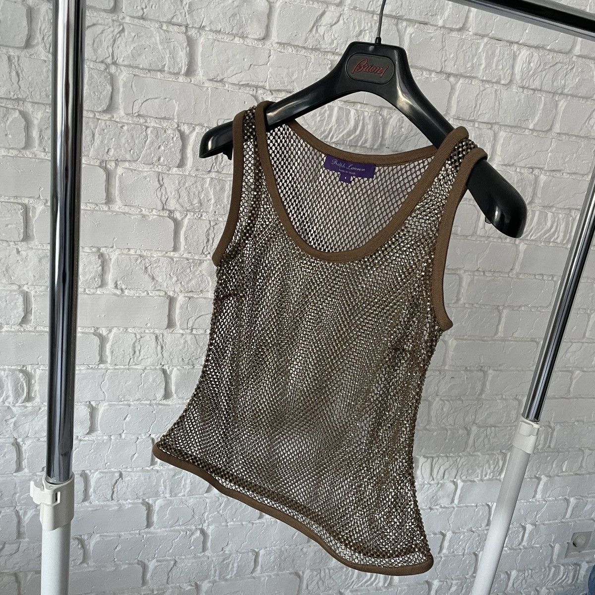 Ralph Lauren Purple Label RRP 3000 $ Ralph Lauren PURPLE Label Melony Embellished Mesh Size M / US 6-8 / IT 42-44 - 1 Thumbnail
