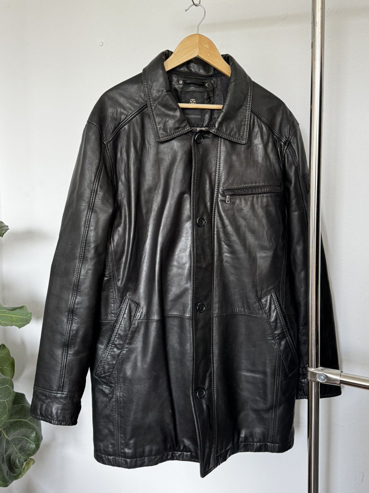 Milestone Milestone Premium Black Leather Jacket Size US XL / EU 56 / 4 - 1 Thumbnail