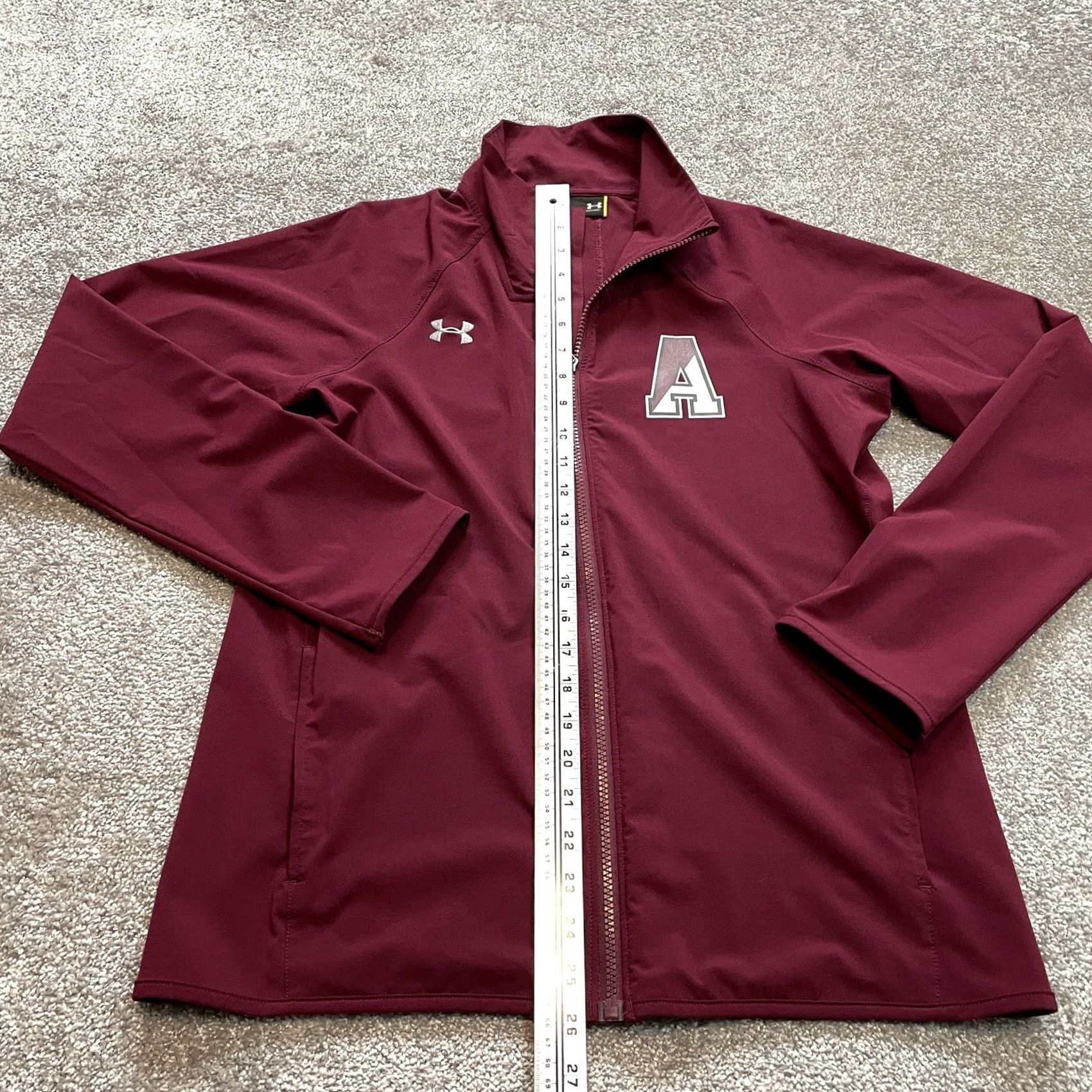 Under Armour Under Armour Jacket Mens S Dark Red University of Arizona Full Zip Windbreaker, Solid, Regular Fit, Fall Spring Winter, Short Length, Polyester Size US S / EU 44-46 / 1 - 4 Thumbnail
