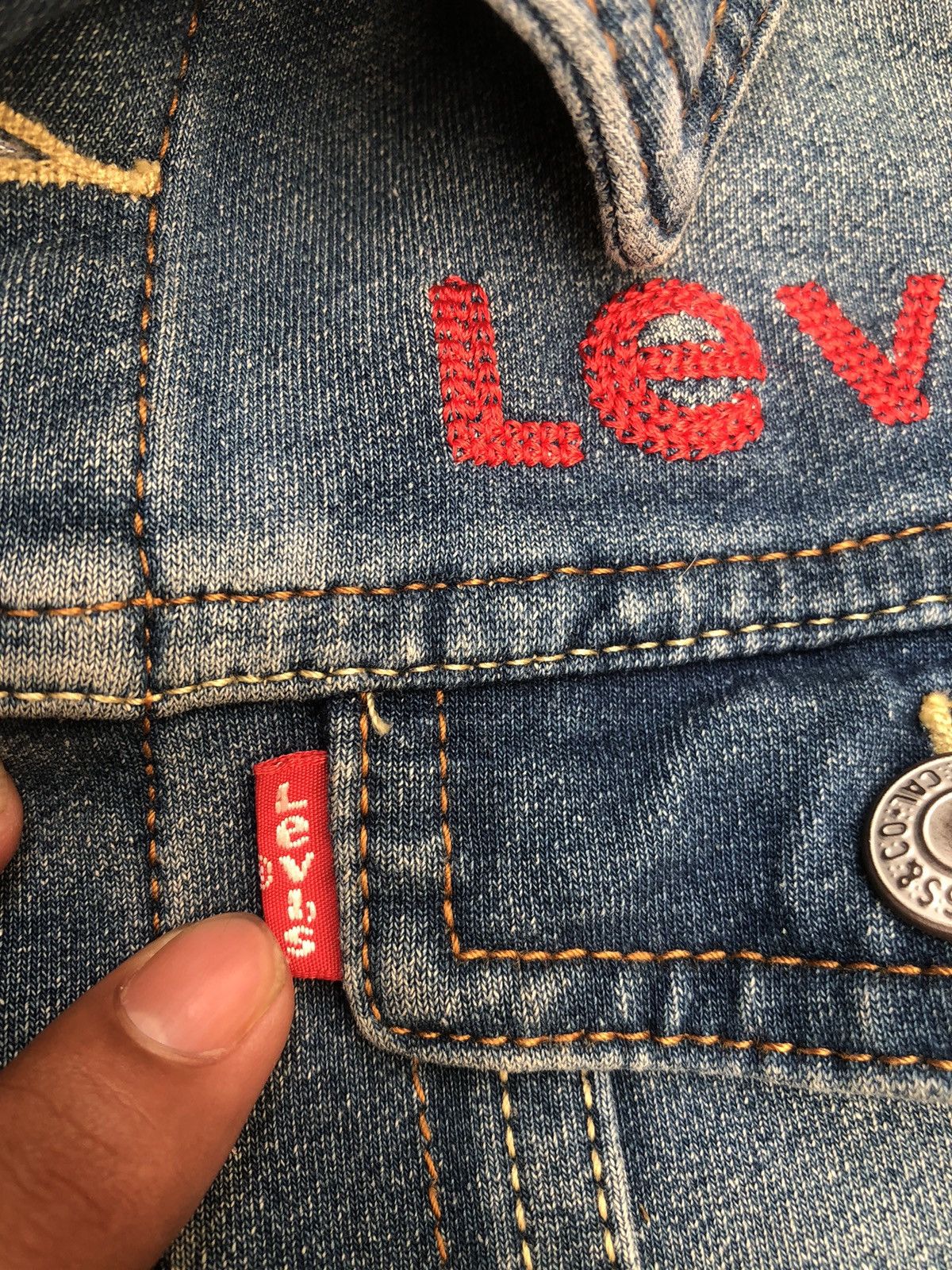Levi's Levi’s Jeans Jacket Hoodie Patchwork Number Nine LGB Style Size US M / EU 48-50 / 2 - 10 Thumbnail