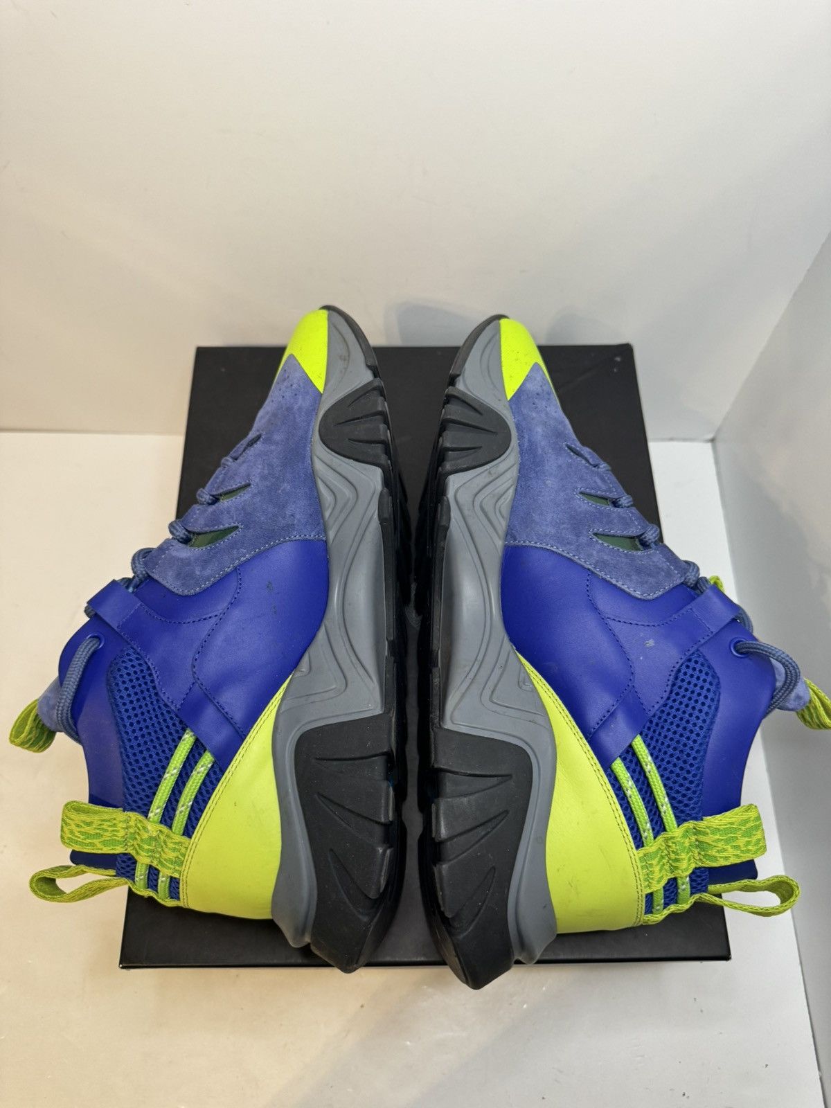 Versace Versace Squalo Blue/green Suede Sneakers Trainer Size US 14 / EU 47 - 7 Thumbnail