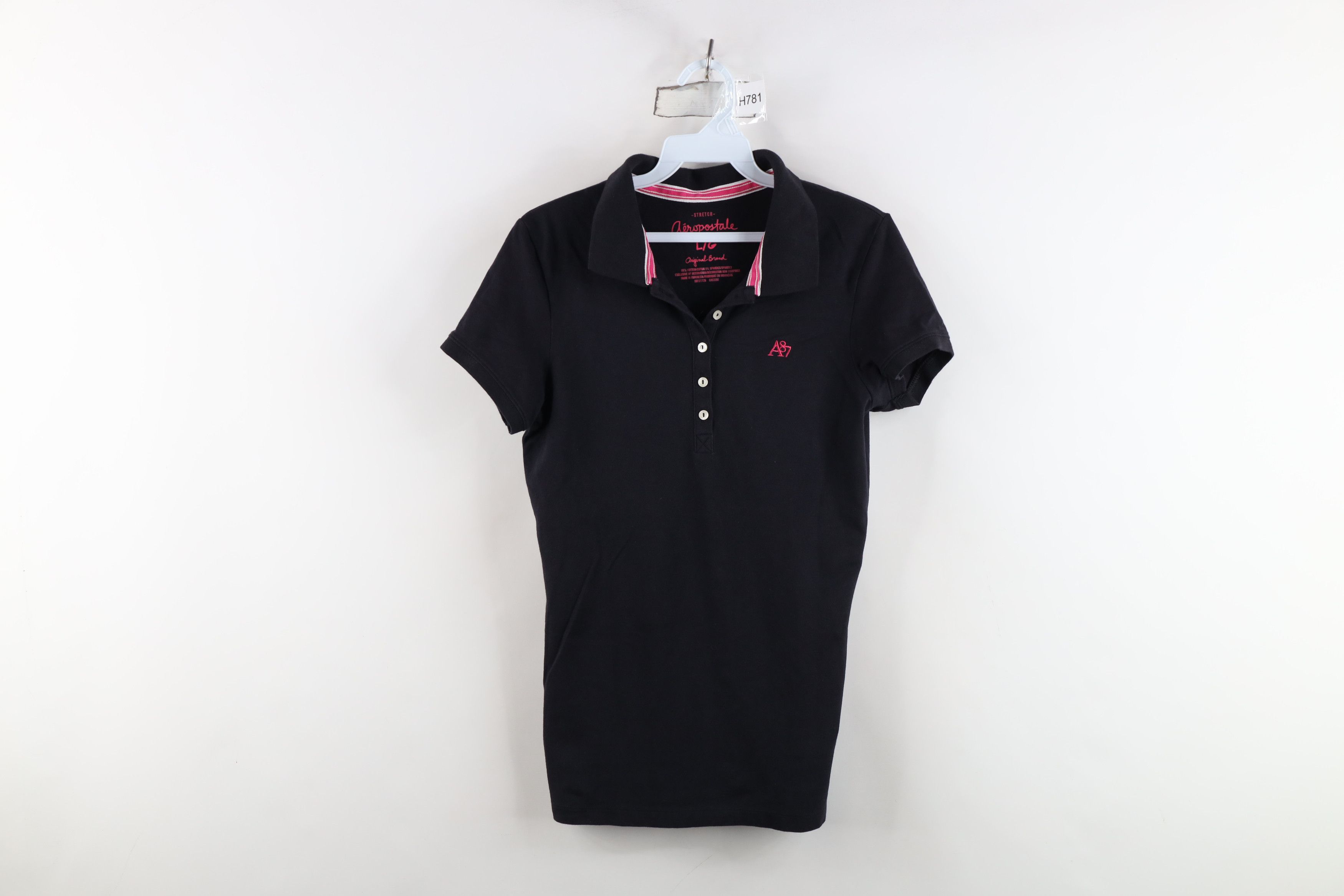 Aeropostale Vintage Y2K Aeropostale Bella Collared Polo Shirt Black Size L / US 10 / IT 46 - 1 Thumbnail