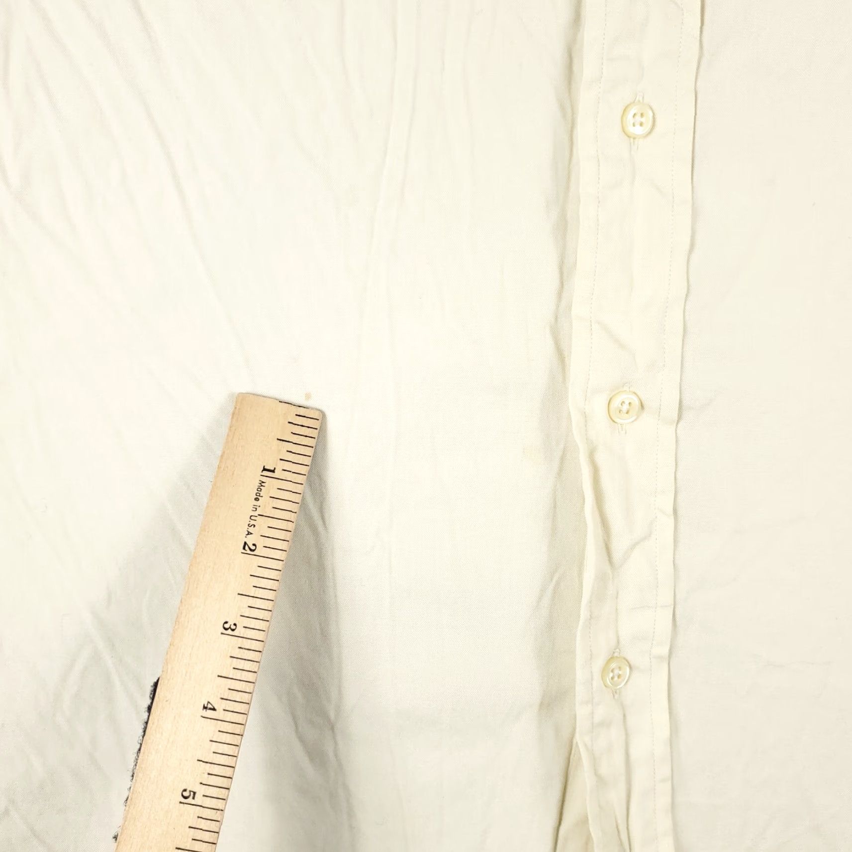 Ralph Lauren Ralph Lauren Dress Shirt Mens 17 Yellow Long Sleeve Button-Down Regular Fit Size 46R - 3 Thumbnail