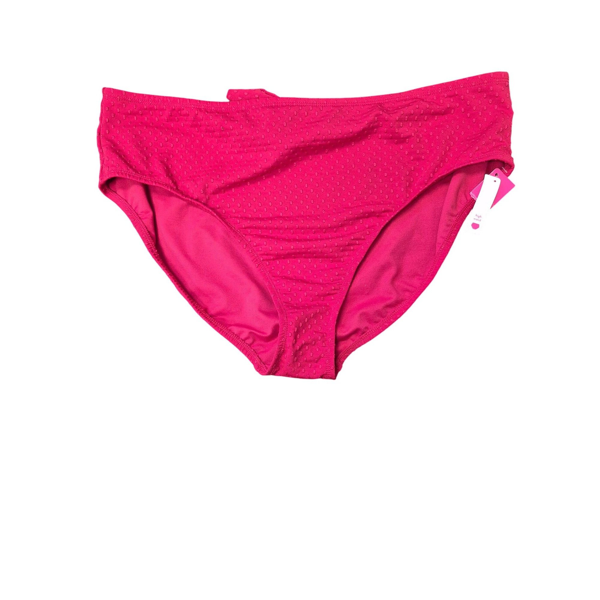Other Xhilaration Women's High-Waist Burgundy Polka Dot Swim Botto Size ONE SIZE - 1 Thumbnail