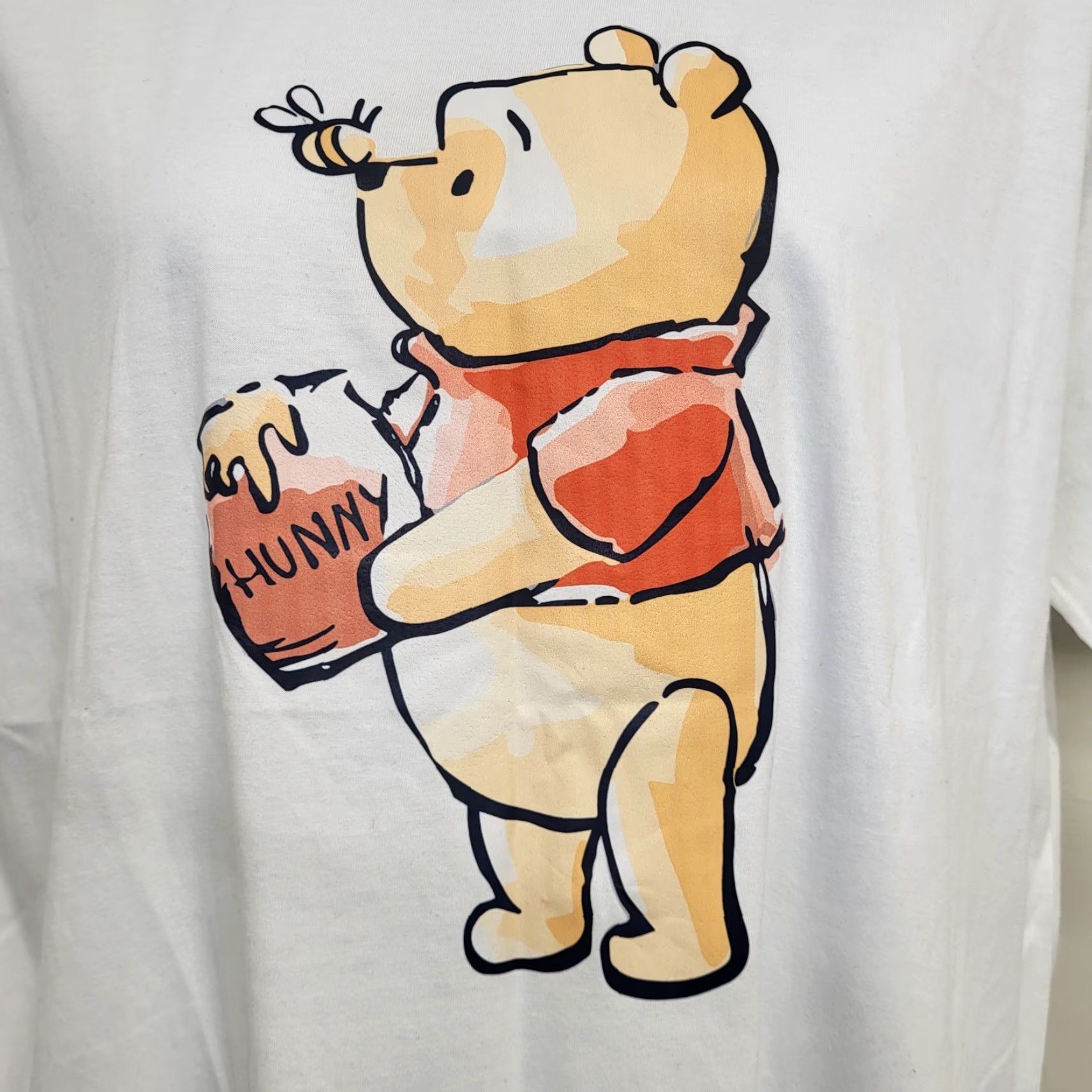 Disney Disney Winnie The Pooh T-SHIRT Adult Unisex XXL White Cartoon Tee Bee Honey Shirt Size US XXL / EU 58 / 5 - 3 Thumbnail