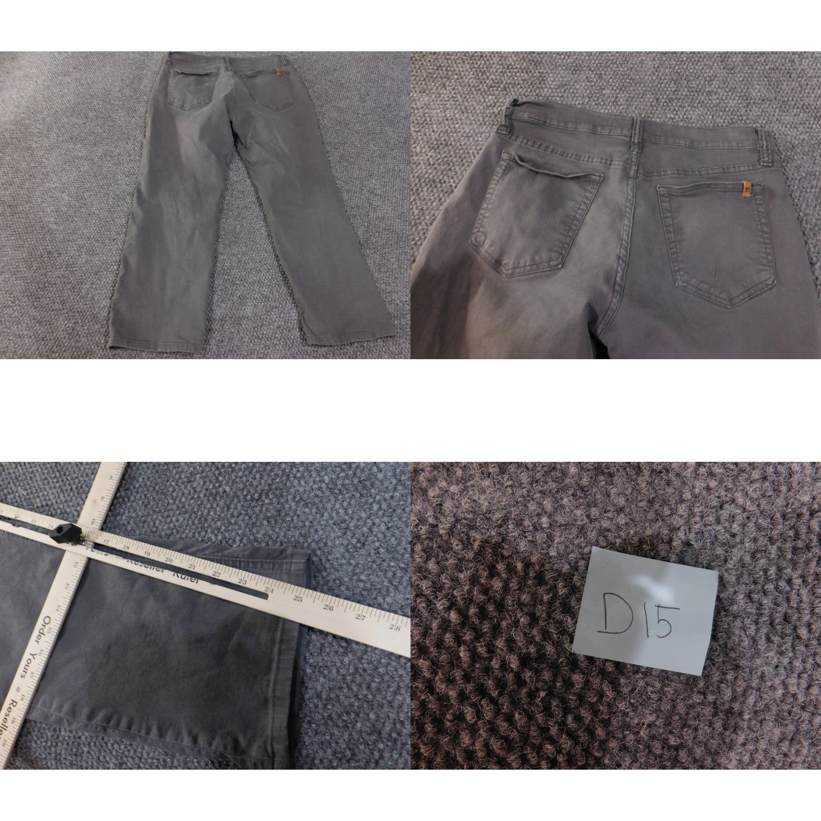 Denime Joes Jeans Mens Gray Straight Leg Stretch Denim Pants 32 Regular Comfortable Classic Casual Jeans Size US 32 / EU 48 - 8 Thumbnail