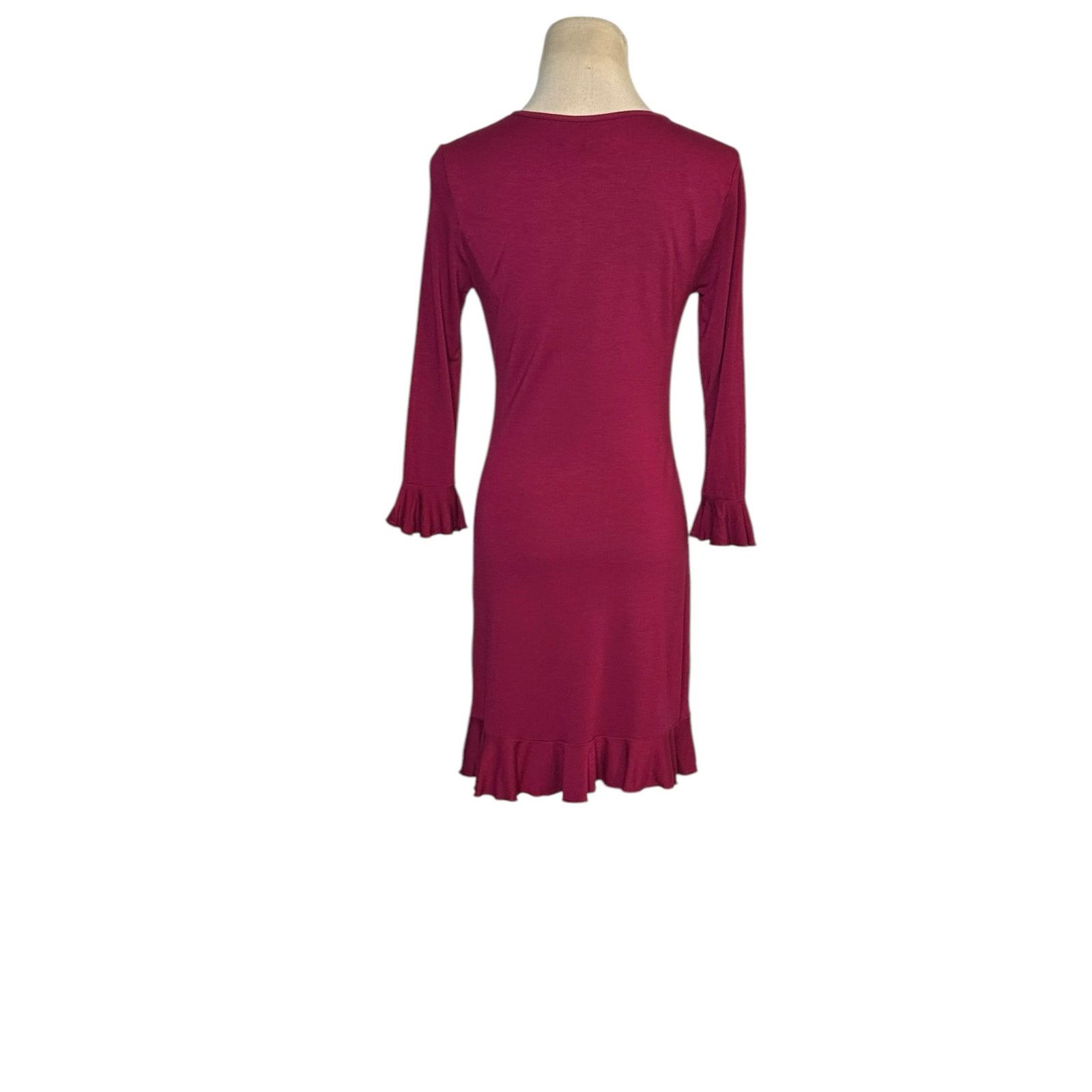 Urban Outfitters Urban Outfitters Grace Burgundy Ruffle Mini Dress size Small Size S / US 4 / IT 40 - 8 Thumbnail