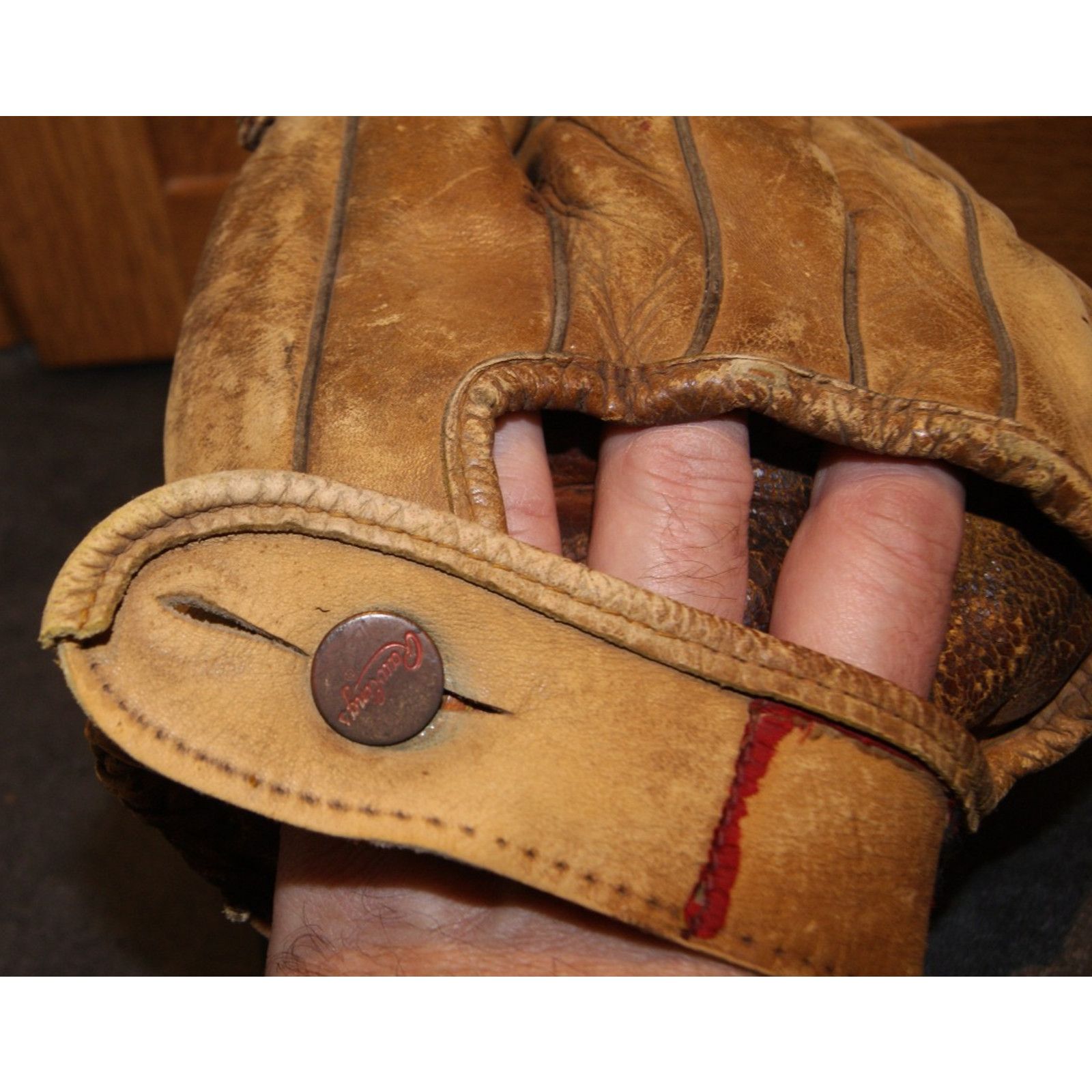 Vintage VTG 1957 Rawlings LB10 Burdette Baseball Glove World Braves Size ONE SIZE - 6 Thumbnail