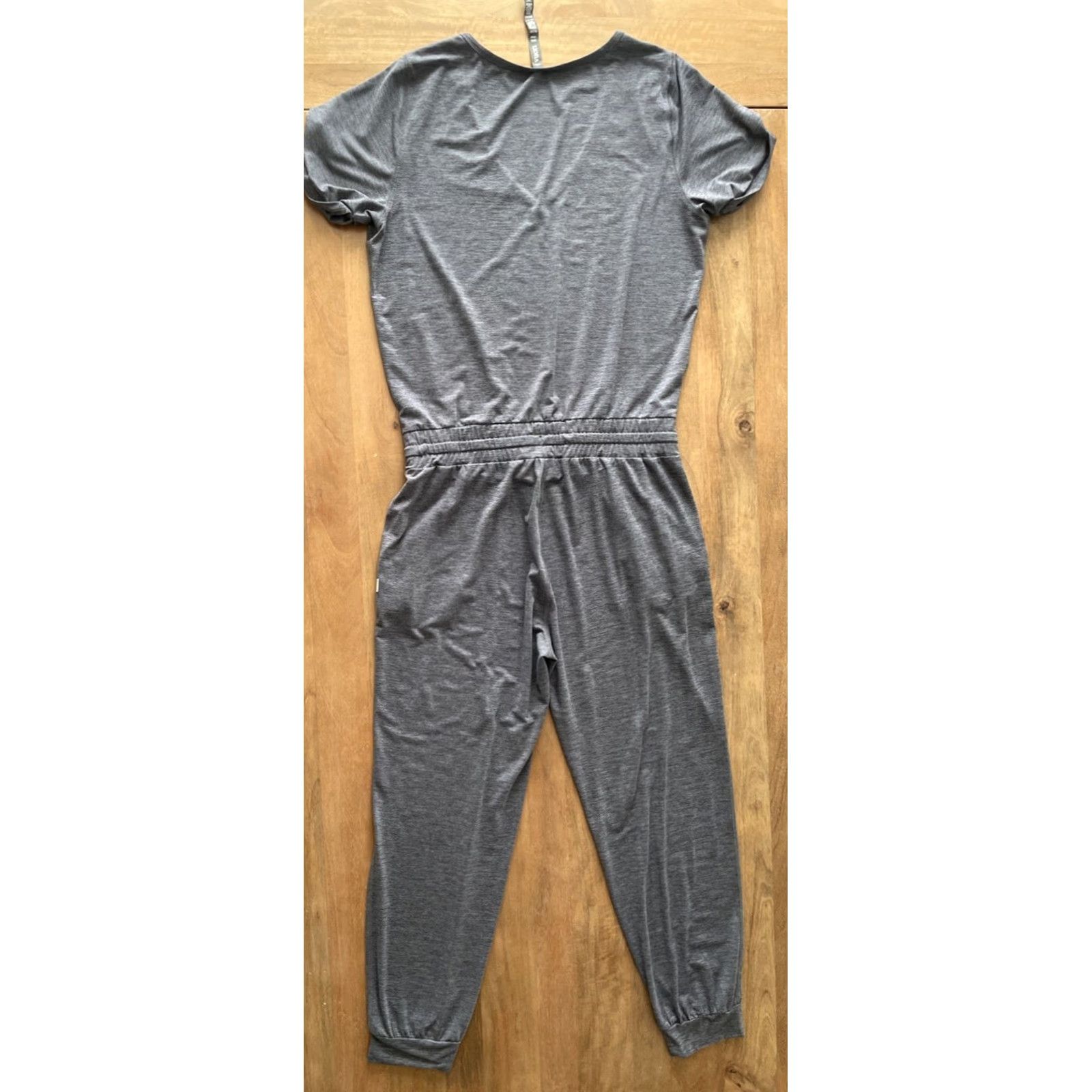 Vuori Vuori All Day Jumpsuit Womens L Blue V-Neck Knit One-Piece Size 36" / US 14 / IT 50 - 2 Thumbnail