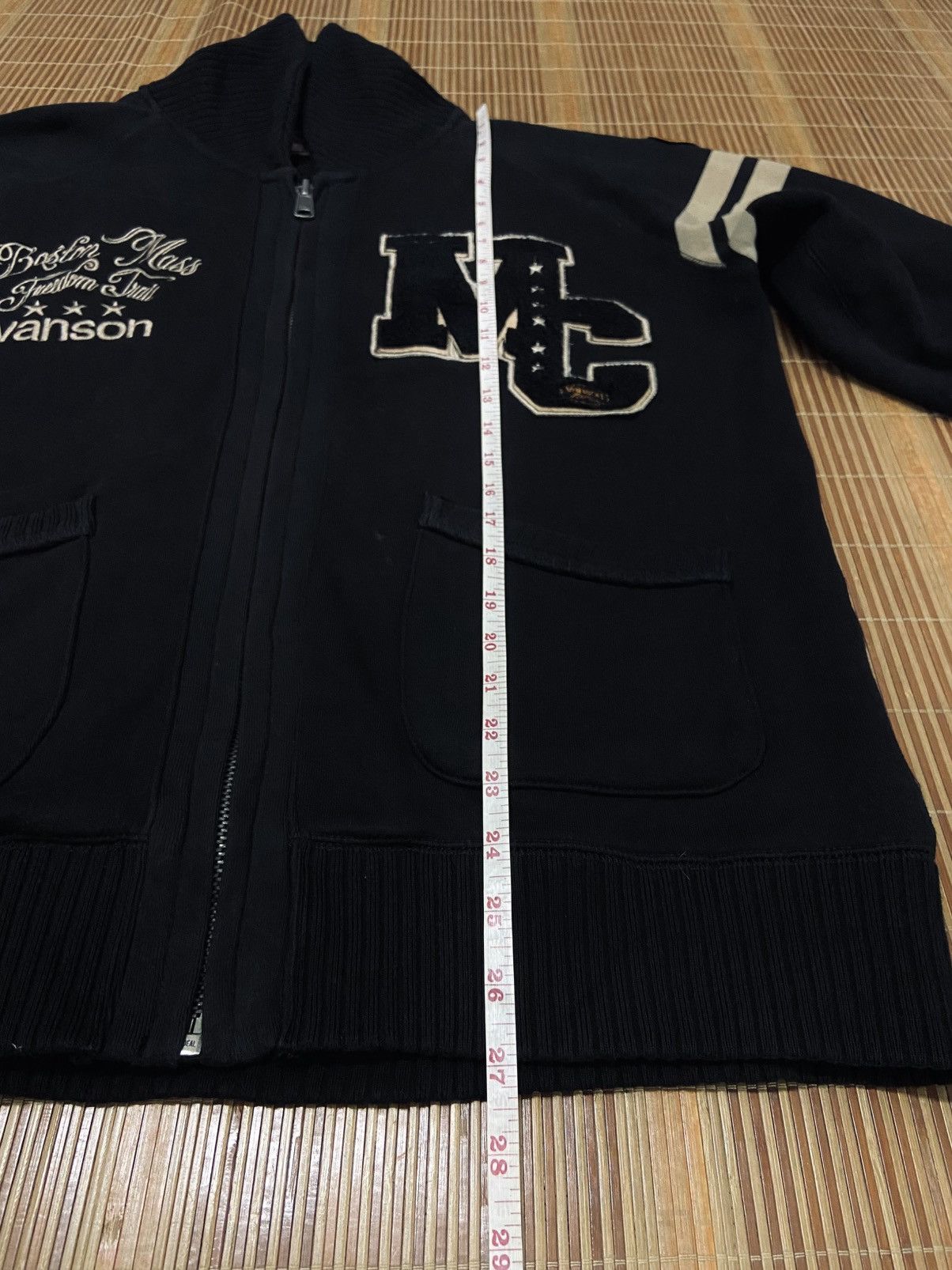 Vanson Leathers VANSON COTTON BOSTON MASS ZIPPER SWEATER Size US XL / EU 56 / 4 - 9 Thumbnail