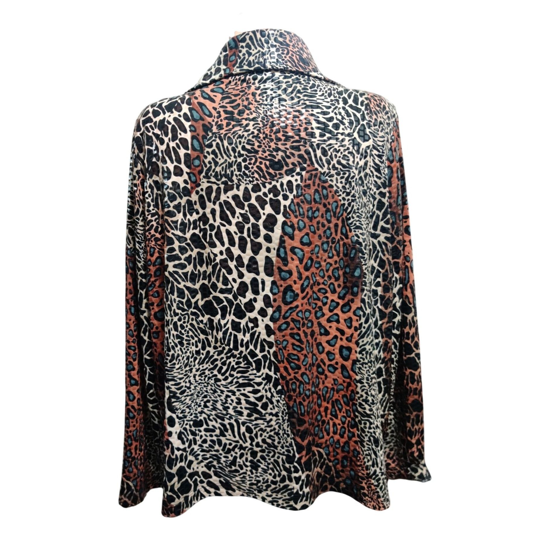 Vintage Vintage Simonton Says XL Y2K Glossy Textured Animal Print St Size XL / US 12-14 / IT 48-50 - 3 Thumbnail
