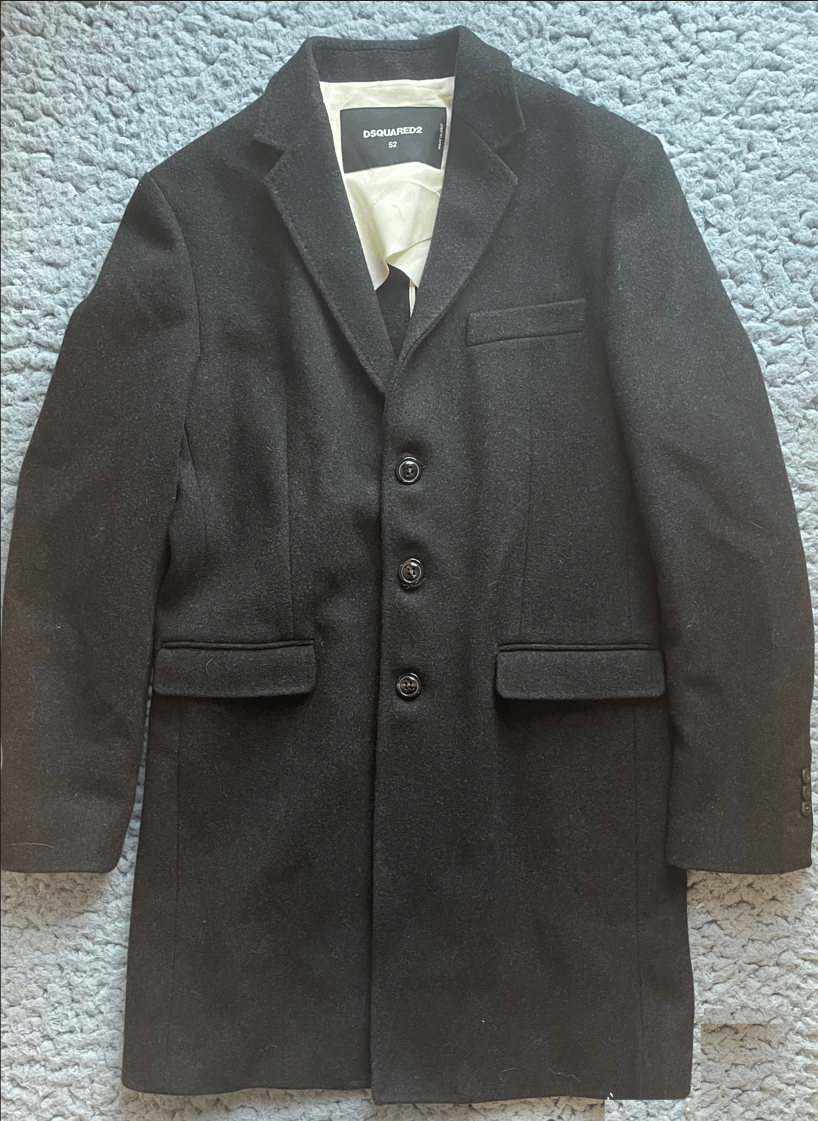 Dsquared2 DSQUARED2 black wool coat jacket size 52 Size US L / EU 52-54 / 3 - 1 Thumbnail