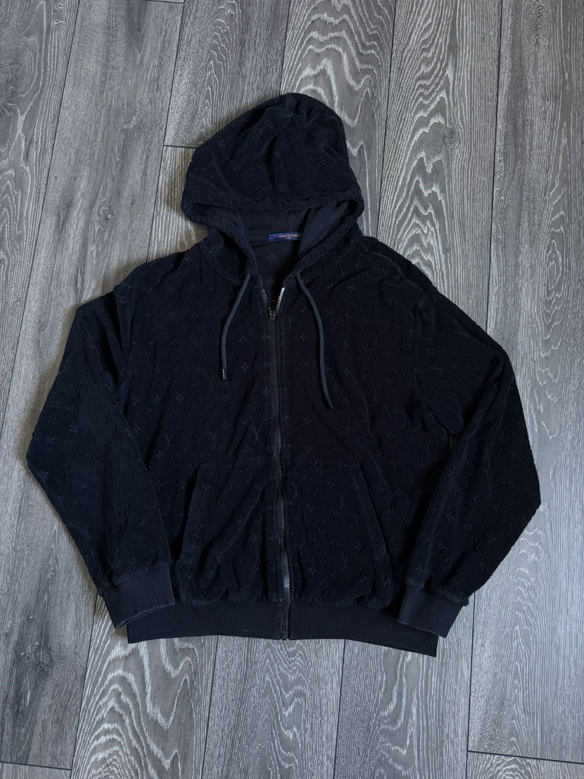 Louis Vuitton louis vuitton monogram towel zip up hoodie black Size US M / EU 48-50 / 2 - 1 Thumbnail