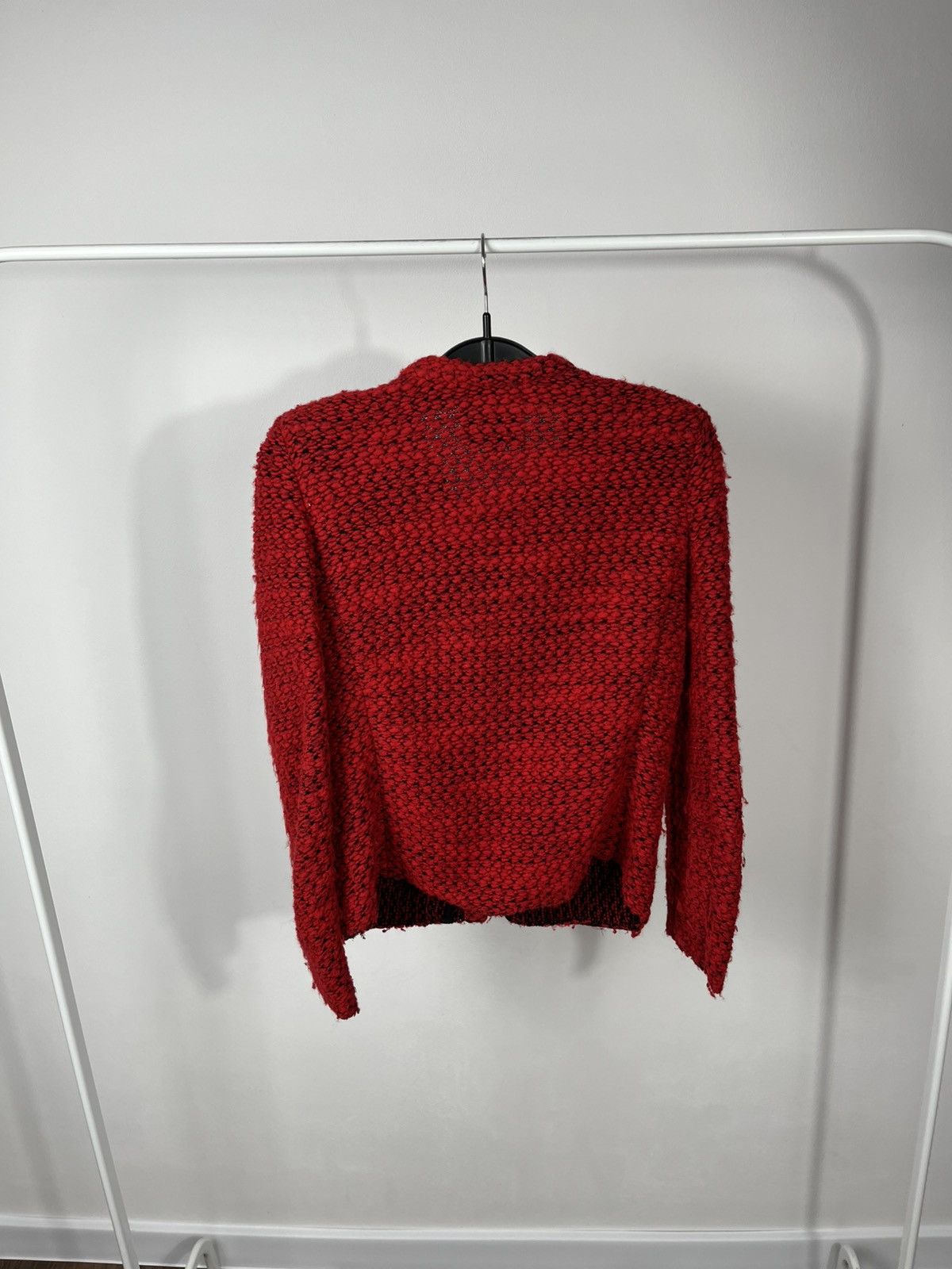 Iro IRO Red Knit Jacket Womens Size 38 Textured Wool Blend Size S / US 4 / IT 40 - 14 Thumbnail