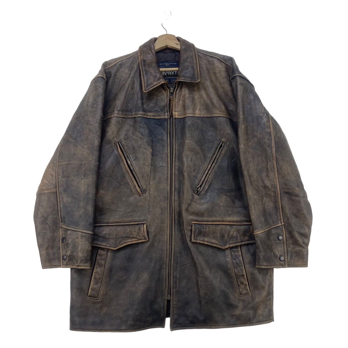 Genuine Leather Vtg 80s Midcoast International Original American Trade Mark Size US M / EU 48-50 / 2 - 5 Thumbnail