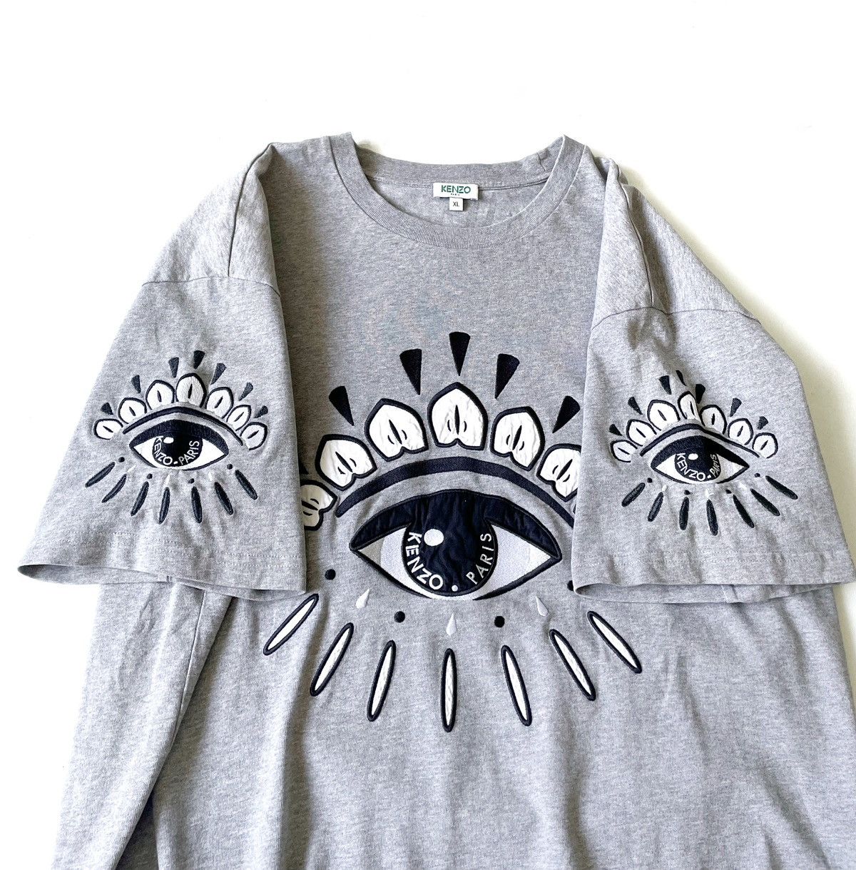 Designer × Kenzo Kenzo Paris Men 3 Eye T-Shirt Big Logo Size XL Gray Color Size US XL / EU 56 / 4 - 7 Thumbnail