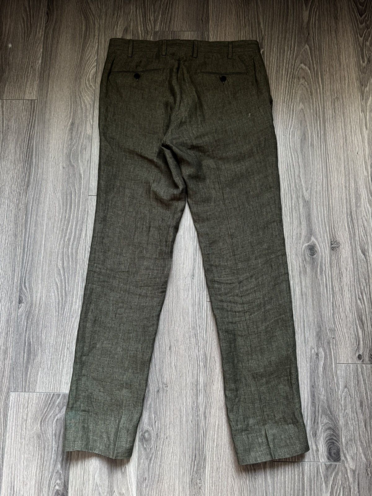 Other Germano Linen Trousers in Khaki Green 48 Size US 32 / EU 48 - 9 Thumbnail