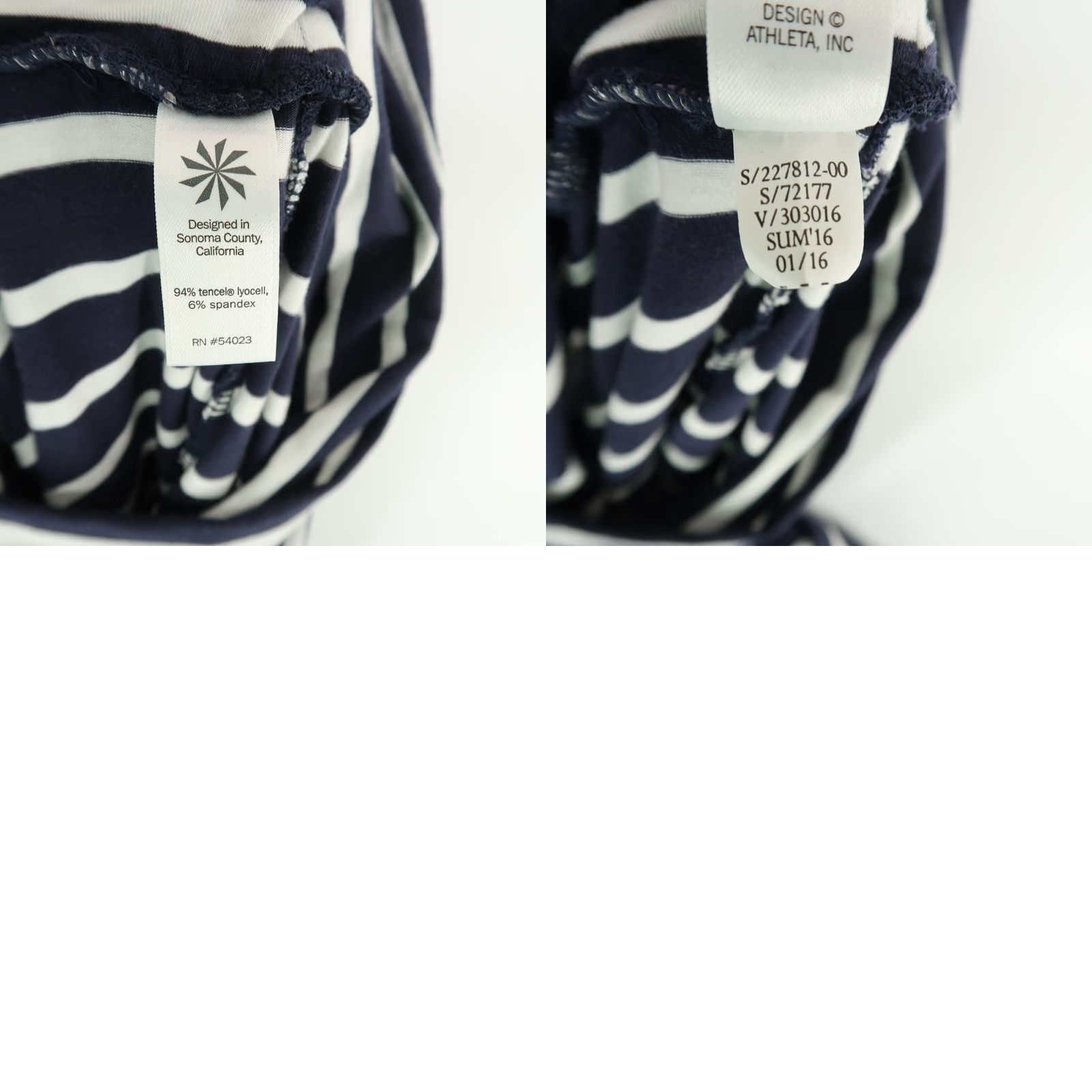 Athleta Athleta Skirt Womens S Navy Blue Striped Maxi Side Slit Tencel Lyocell Stretch Size 28" / US 6 / IT 42 - 8 Thumbnail