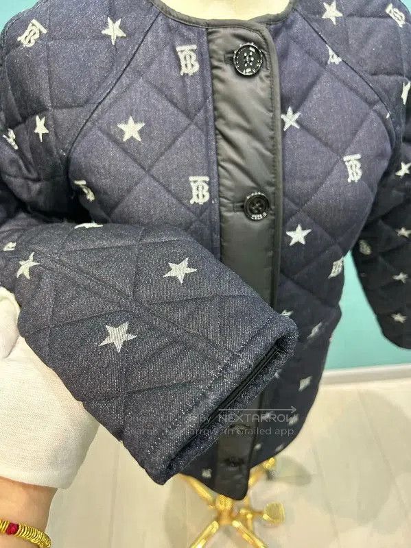 Burberry Burberry Blue Star Logo Quilted Cotton Coat. Size M / US 6-8 / IT 42-44 - 3 Thumbnail