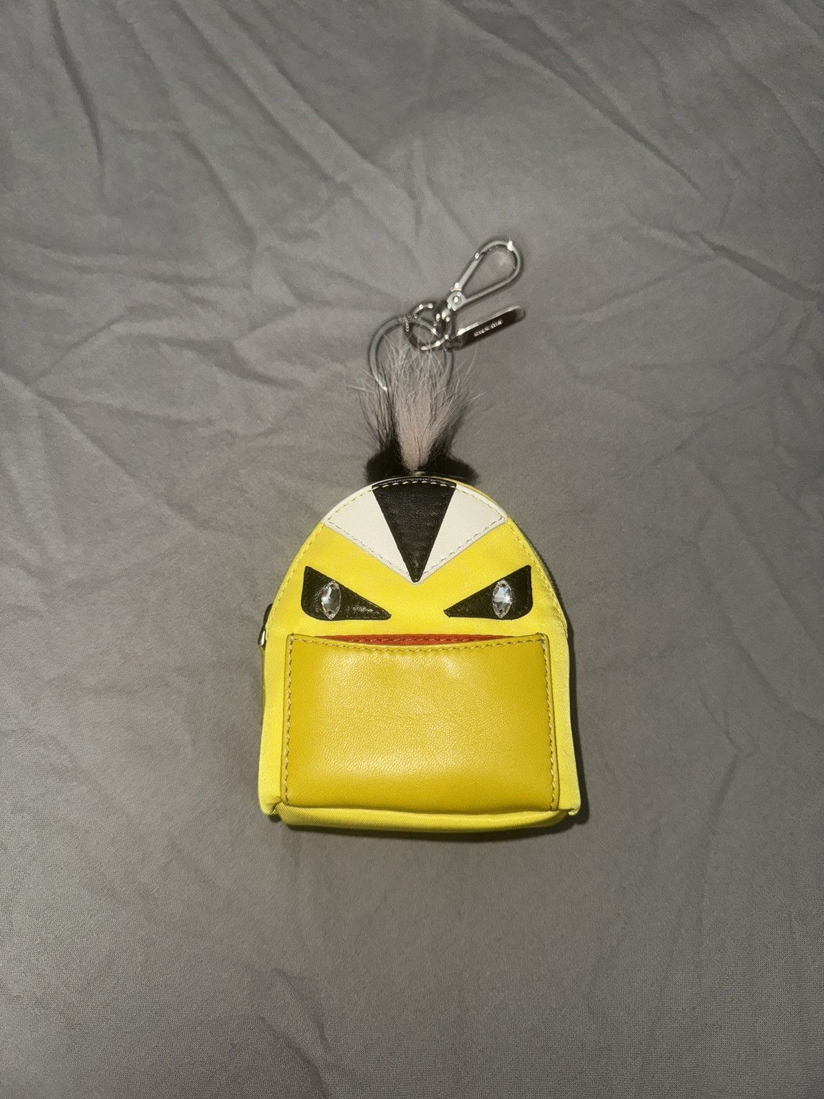 image of Fendi Monster Bag Charm Yellow, Women's