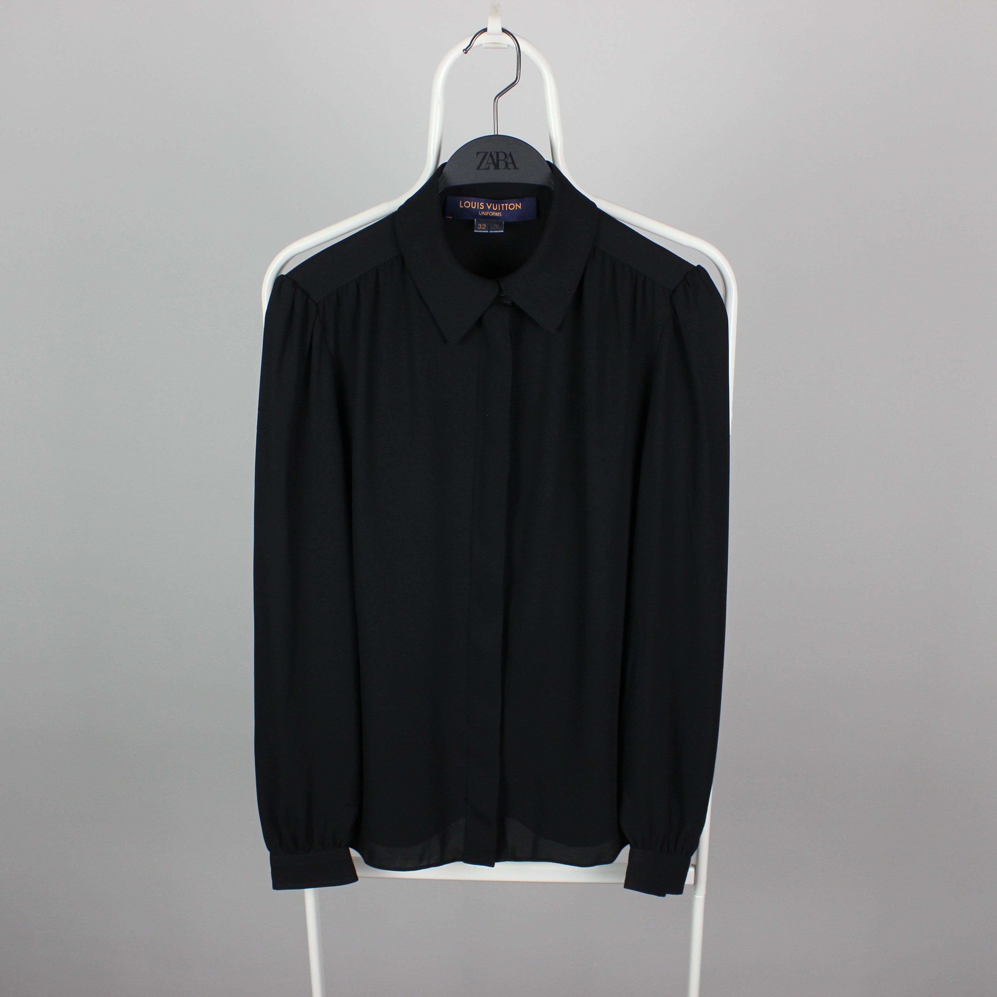 LV Louis Vuitton uniform shirt women black 32 34