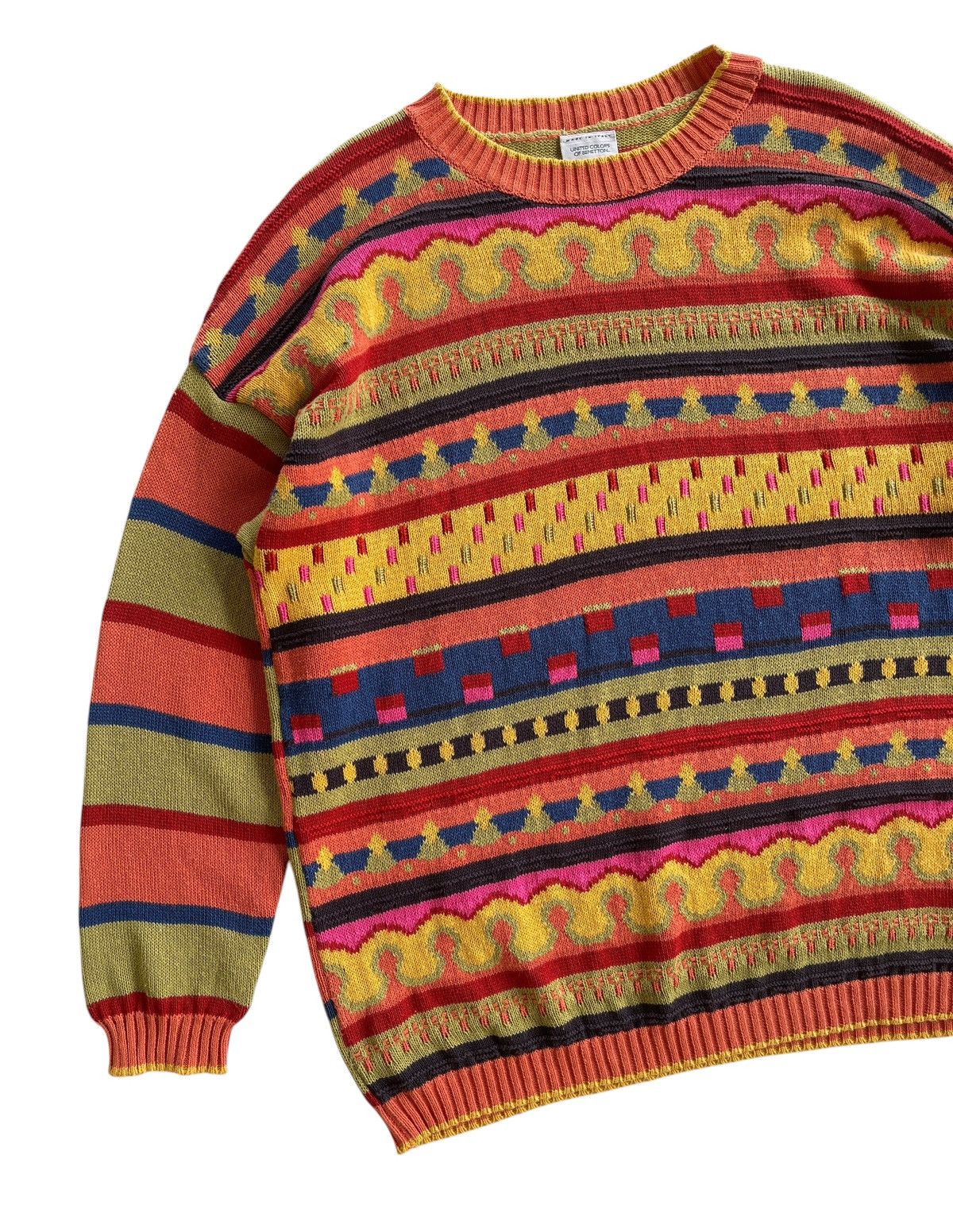 United Colors Of Benetton United Colors Of Benetton Multicolor Knit Sweater Oversize Size M / US 6-8 / IT 42-44 - 5 Thumbnail