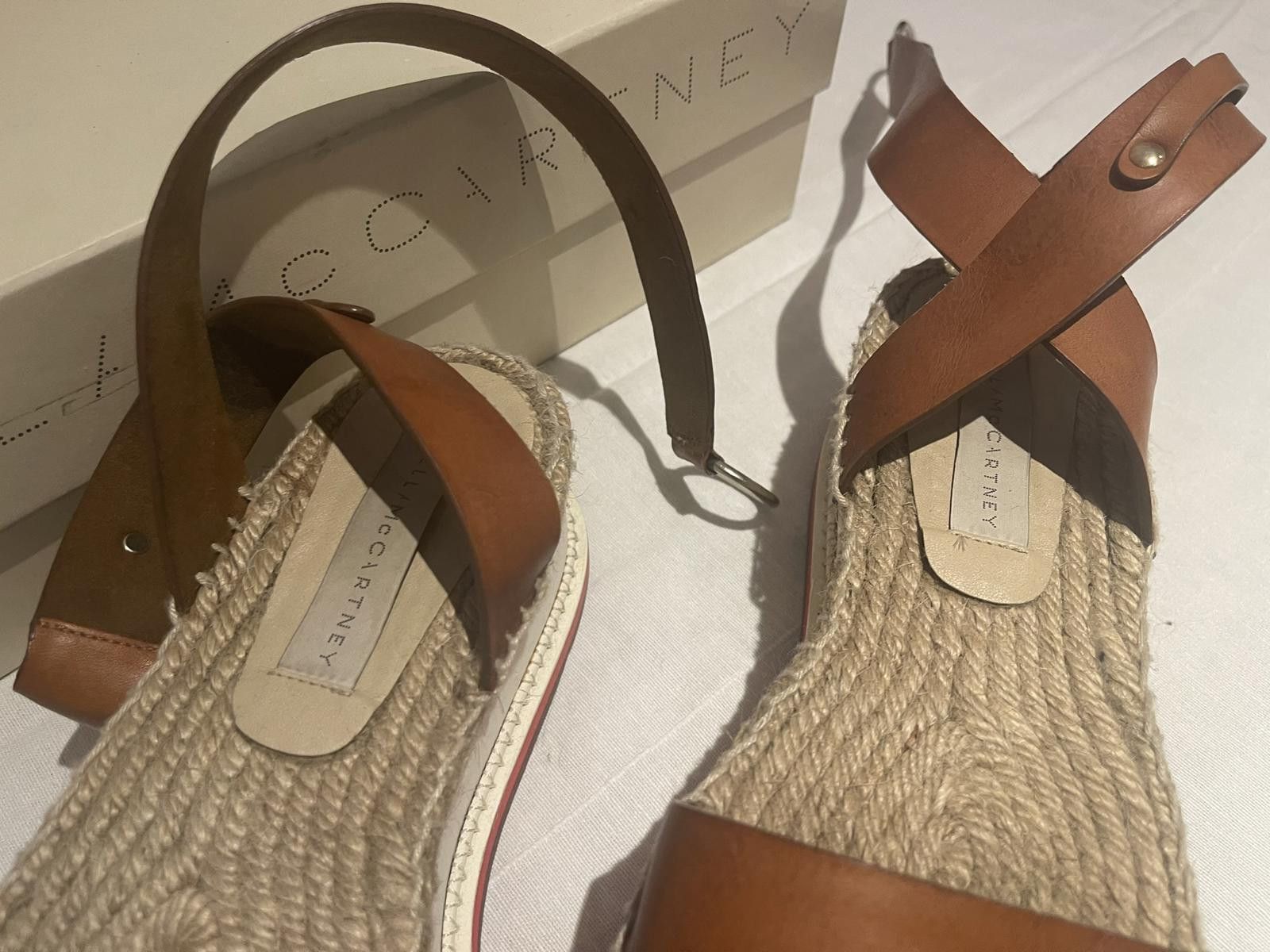 Stella McCartney Stella McCartney Tan Wedges, with leather straps Size US 8 / IT 38 - 2 Thumbnail