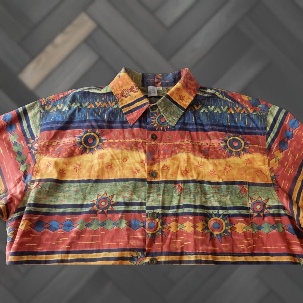 The Territory Ahead Territory Ahead Men’s Button Front Shirt XL Multicolor Cotton Short Sleeve, 26" Chest, Button-Up, Regular Fit, China Manufactured Size US XL / EU 56 / 4 - 1 Thumbnail