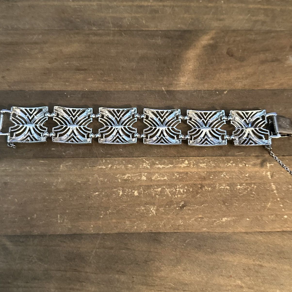 Vintage Vintage Coro Pegasus fancy filigree square link bracelet Size ONE SIZE - 6 Thumbnail