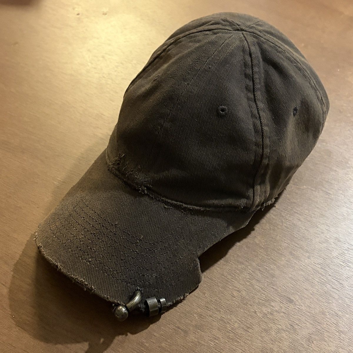 Balenciaga Pierced Distressed Cap