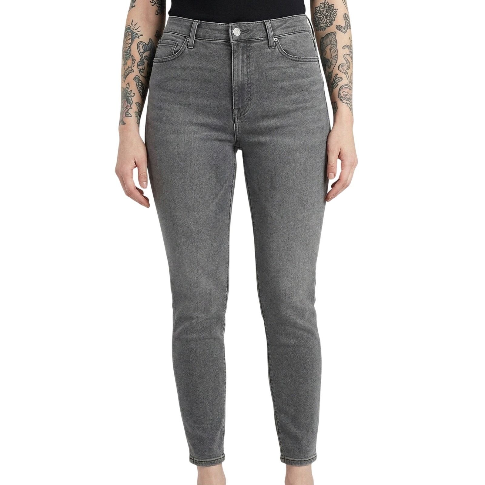 7 For All Mankind 7 For All Mankind Jeans 33 B(Air) High Waist Skinny Denim Size 33" - 2 Thumbnail