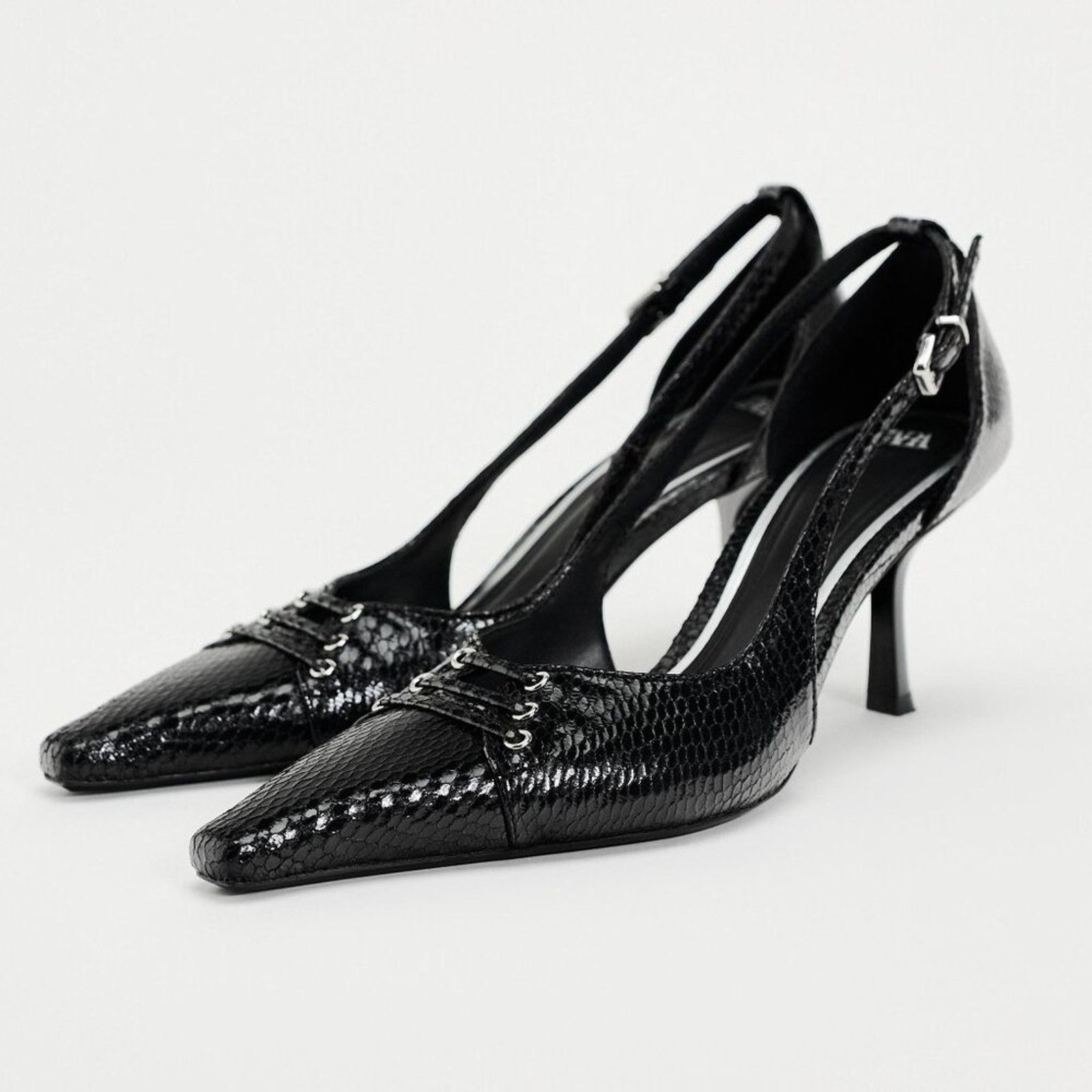 Zara ZARA Pointed Toe Heels NWT Size US 7.5 / IT 37.5 - 2 Thumbnail