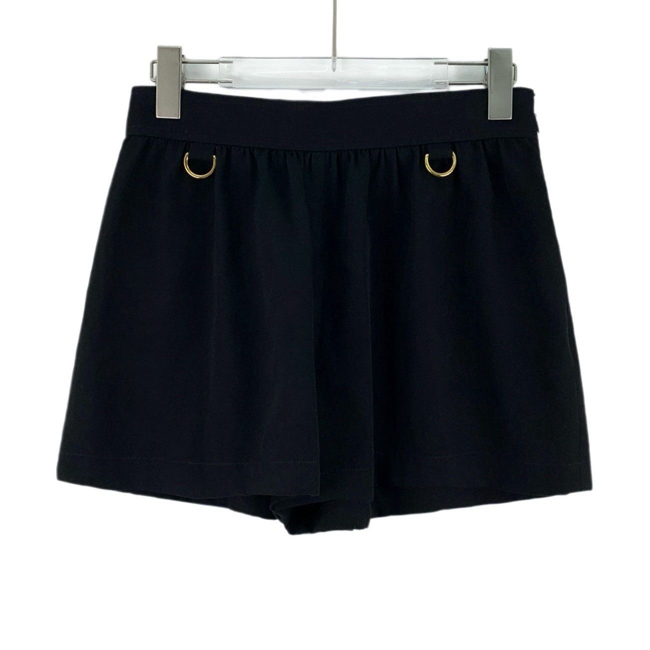 Givenchy Givenchy Black Wool Shorts With Gold Buttons K26WX Size 25" / US 0 / IT 36 - 1 Thumbnail