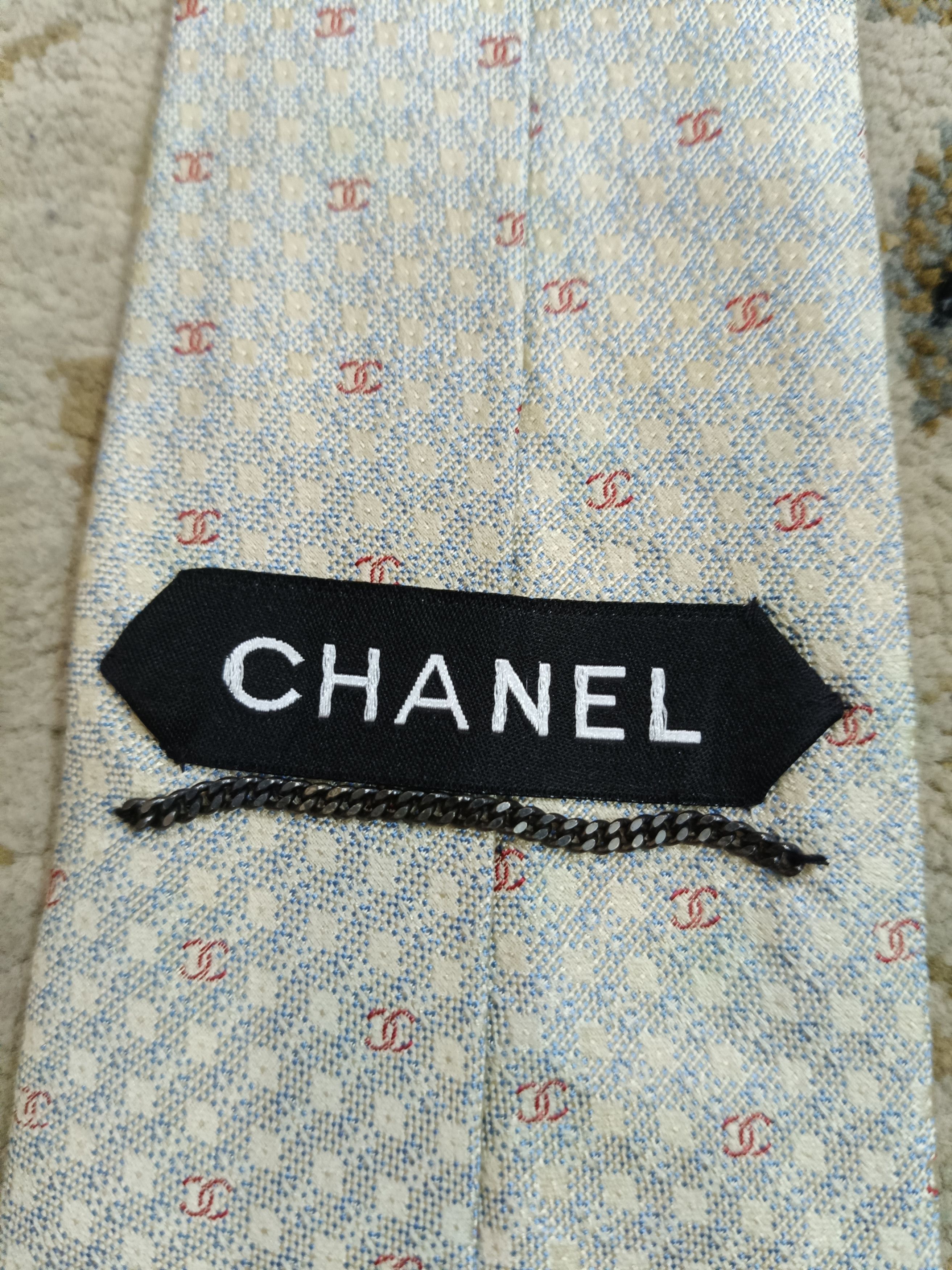 Chanel × Designer Chanel Monogram Tie Size ONE SIZE - 2 Thumbnail