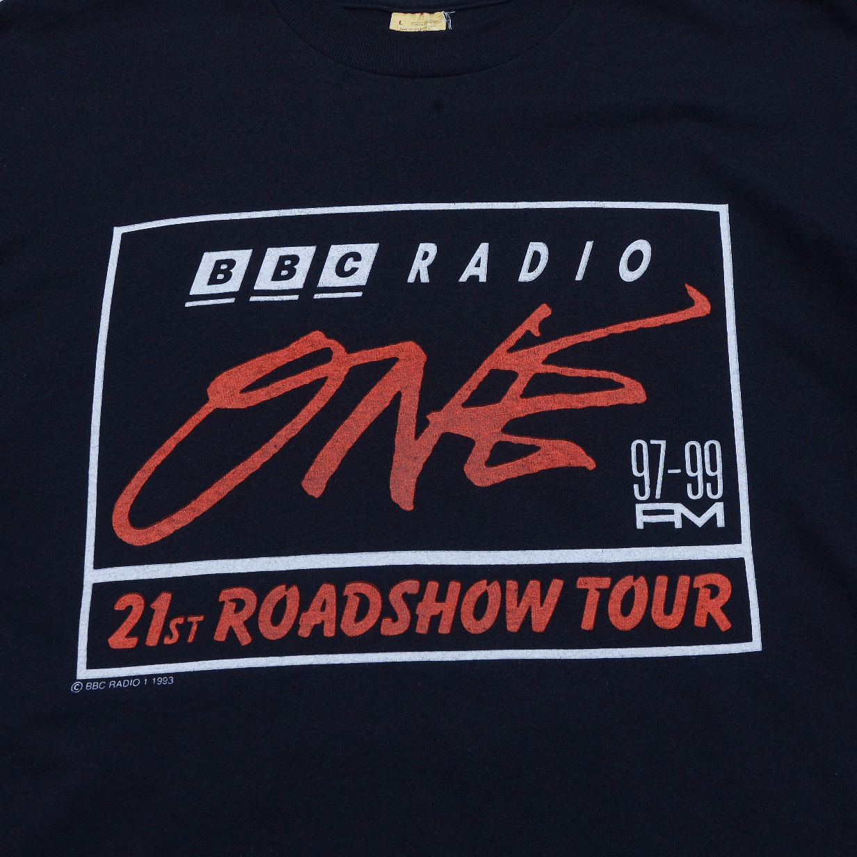 Band Tees × Vintage Rare Vintage 1993 BBC Radio One T-shirt Tour Big Logo Rock Size US L / EU 52-54 / 3 - 6 Thumbnail
